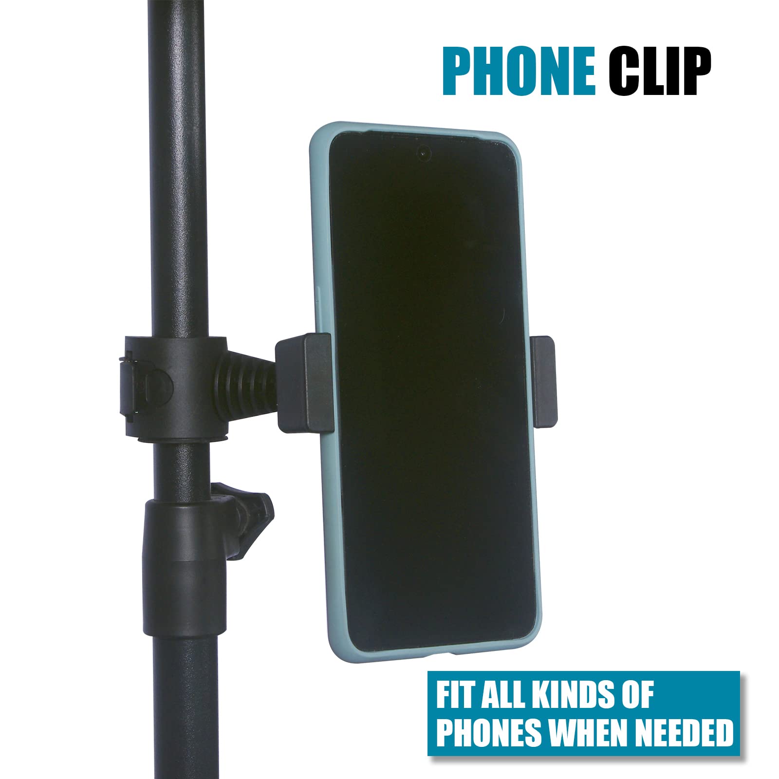 Gleam Sheet Music Stand   Full Metal With Carrying Bag, Phone Holder, Sheet Music Folder And Clip, 5 In 1 Desktop Book Stand