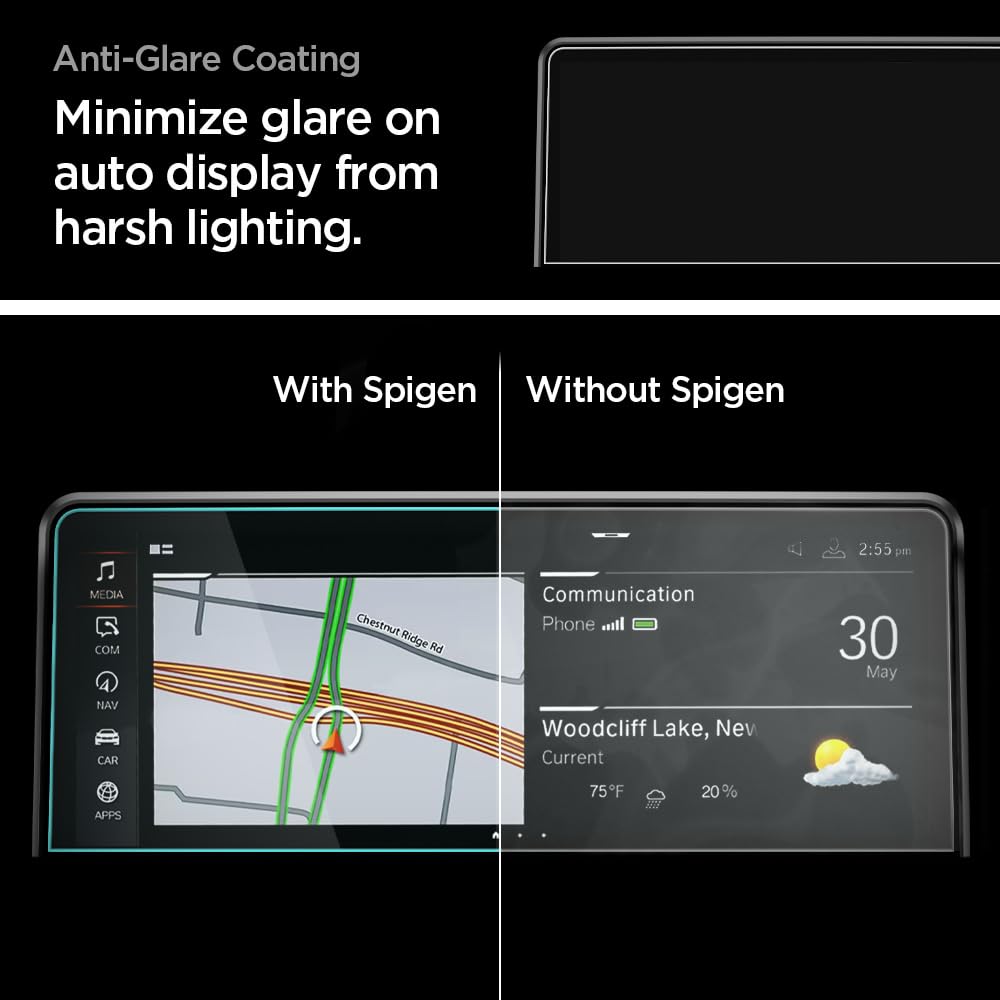 Spigen Tempered Glass Screen Protector [Glas.Tr Ez Fit] Designed For Bmw X3 (2022/2023/2024), Bmw X4 (2022/2023/2024/2025) 12.3 Inch Dashboard Touchscreen   Matte/Anti Glare/Anti Finger Print