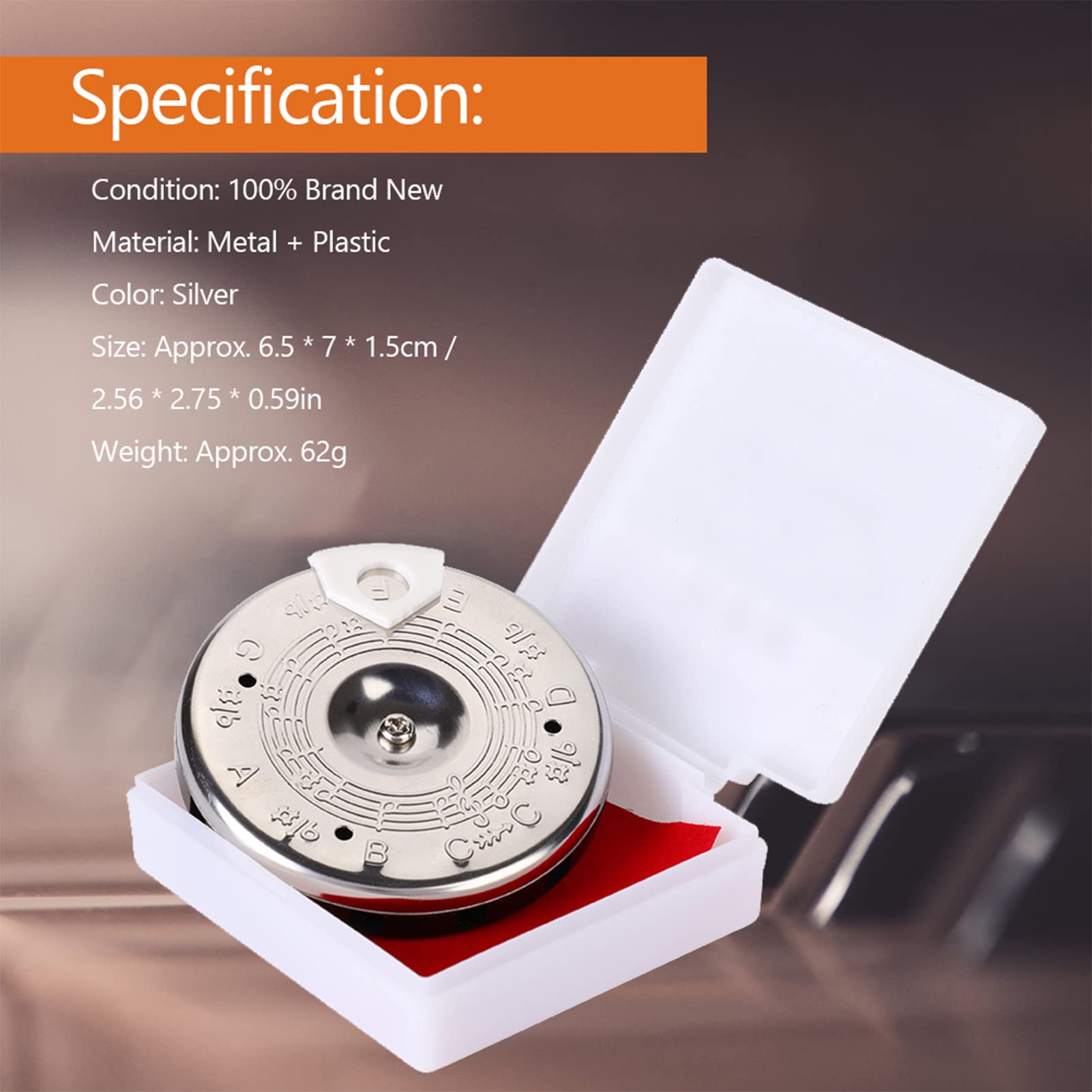 Gbsclover Stable Pitch Pipe Tuner, Chromatic Tuner, Practical Music Tuning Accessories For Bass Violin Ukulele Guitar Tuner With