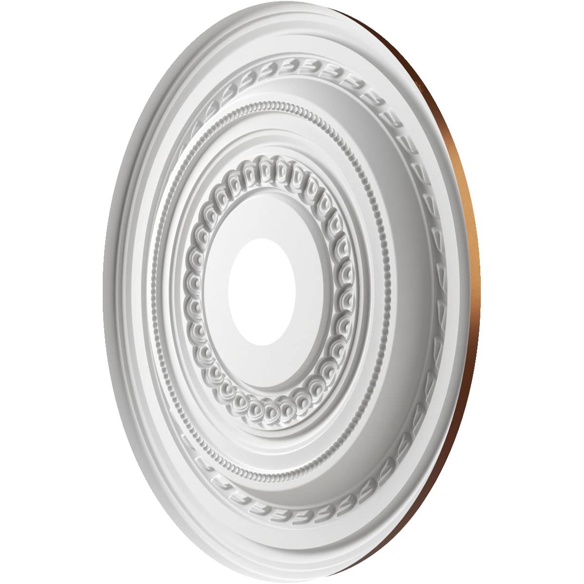 Ekena Millwork Cmp19Cocdc Cole Thermoformed Pvc Ceiling Medallion (Fits Canopies Up To 5 1/8''), 19''Od X 3 1/2''Id X 1''P, Meta