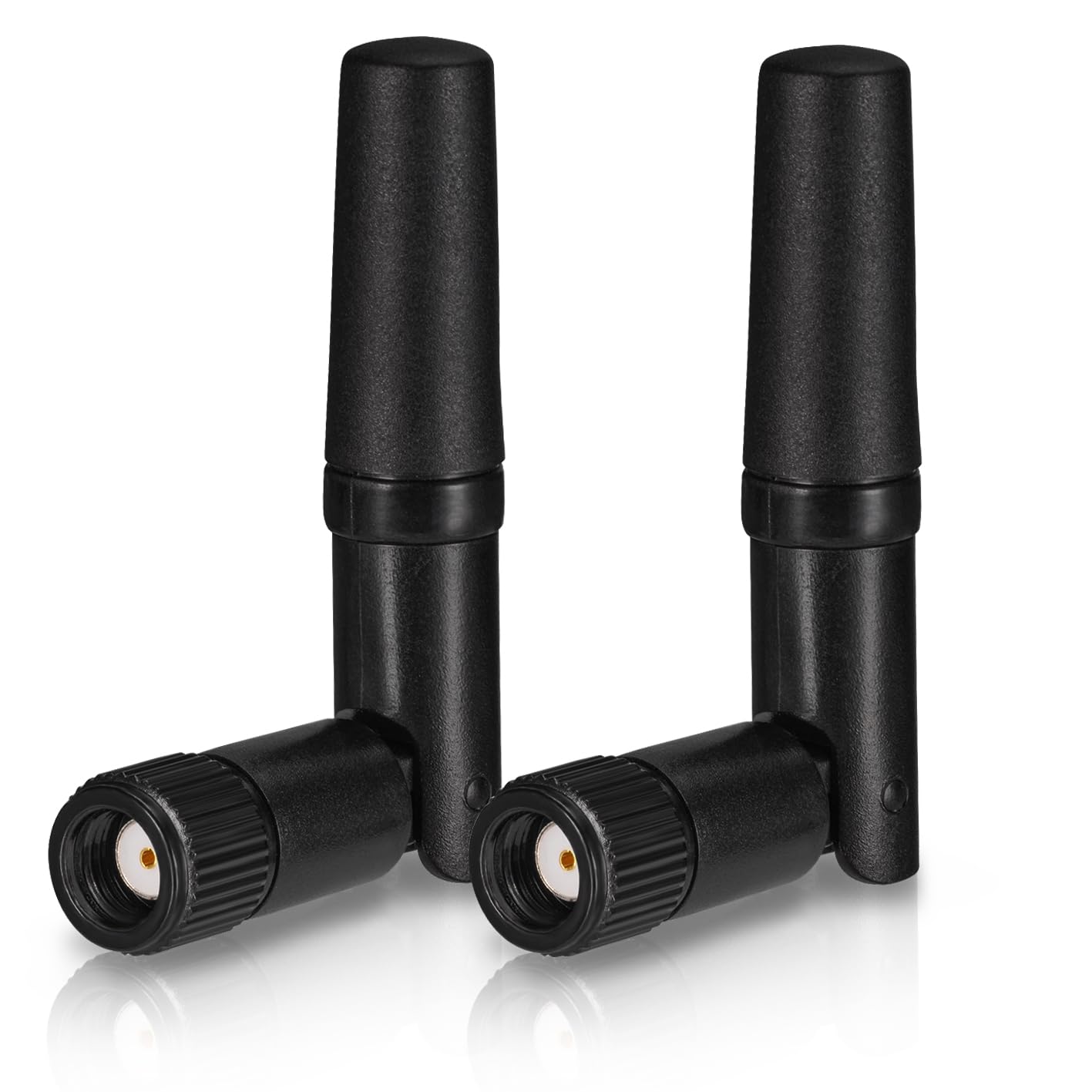 Eightwood Small WiFi Antenna Dual Band 2.4GHz 5GHz RP-SMA Antenna 2pcs for PC Desktop Computer PCIe Card WiFi Router Wireless Ba