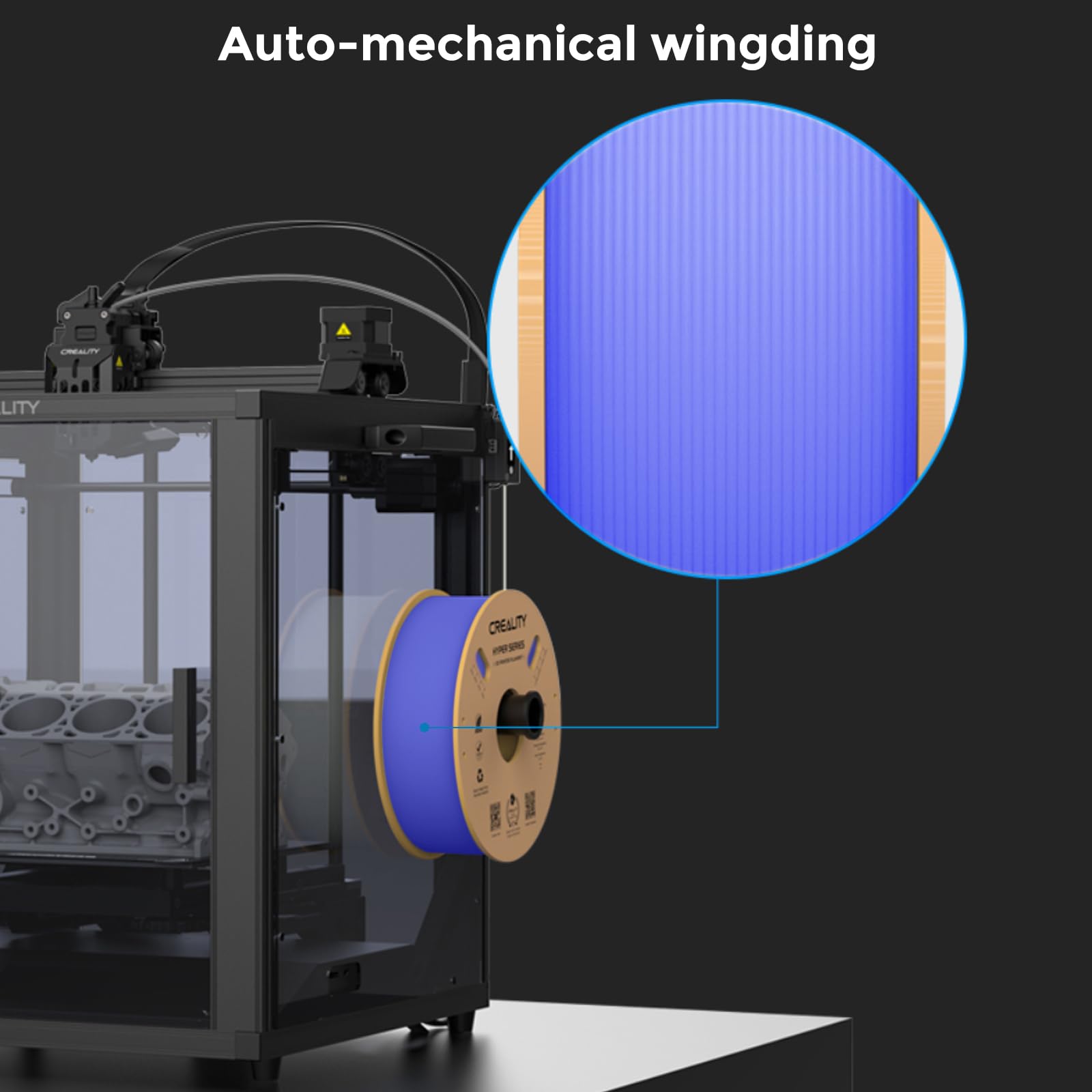 Comgrow Hyper Filament Pla Blue,10X Faster Print, High Speed 30 600Mm/S 3D Printer Filament, For Creality K1, K1 Max, Bambu Lab
