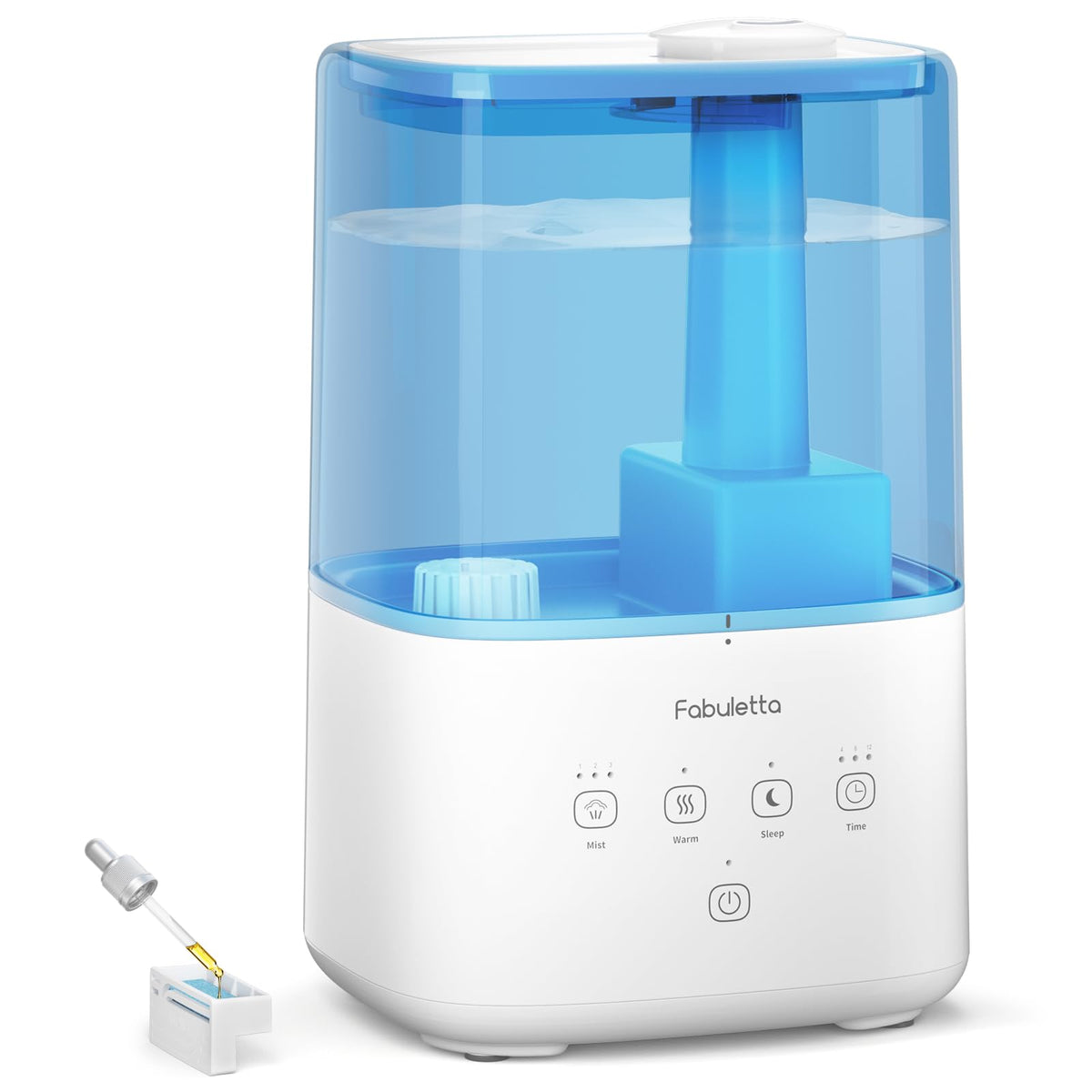 Fabuletta Humidifiers For Bedroom, Warm And Cool Mist Humidifier Large Room For Home, 45H Runtime Room Humidifier With Detachabl