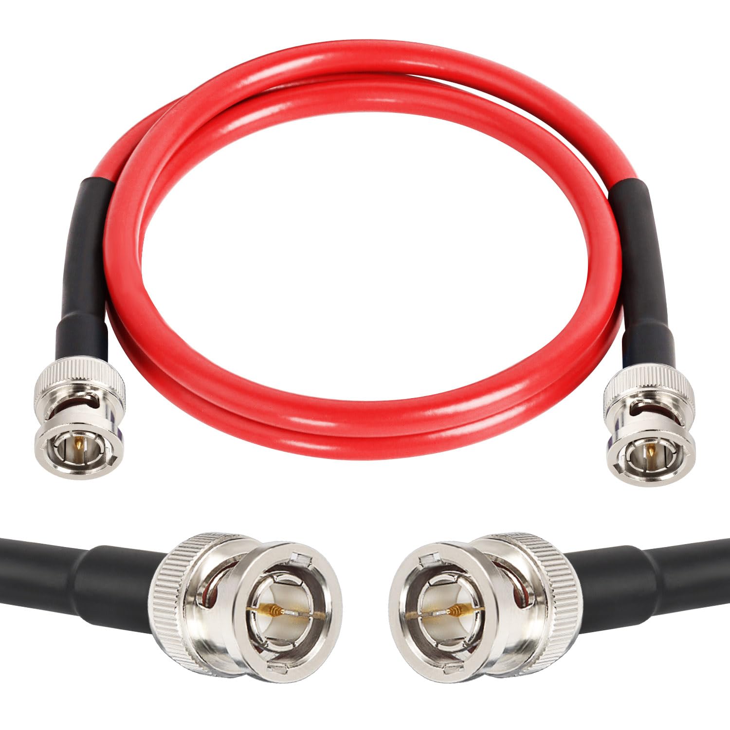 Xrds  Rf 3Ft Sdi Cable Bnc Cable Hd Sdi Cable Bnc Digital Video Cable 75 Ohm Rg59 Bnc Male Cable For 4K 1080P 3G/6G Hd Sdi Camer