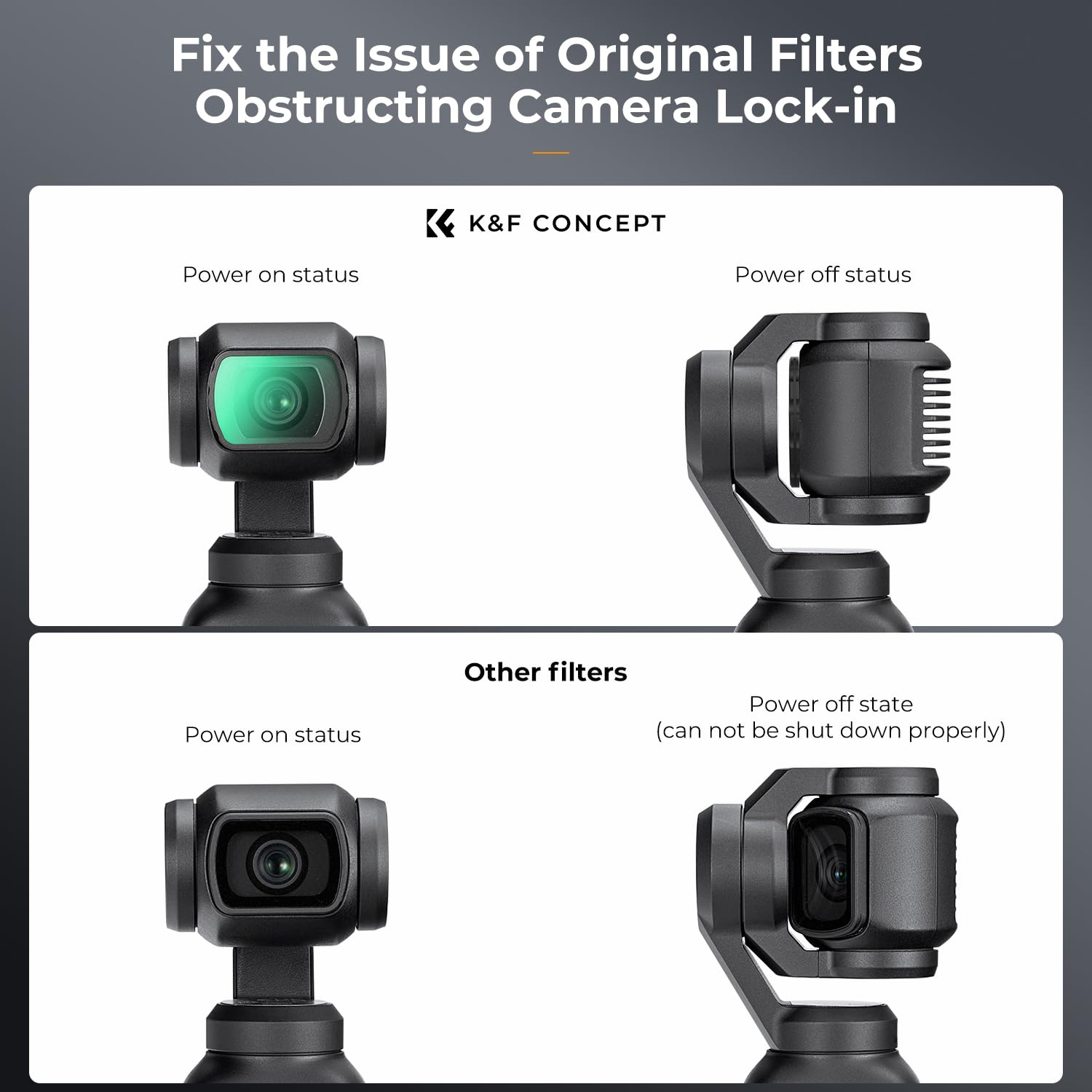 K&F Concept Magnetic Black Diffusion 1/4 Filter For Dji Osmo Pocket 3, Creative Mist Cinematic Effect Filters For Osmo Pocket 3