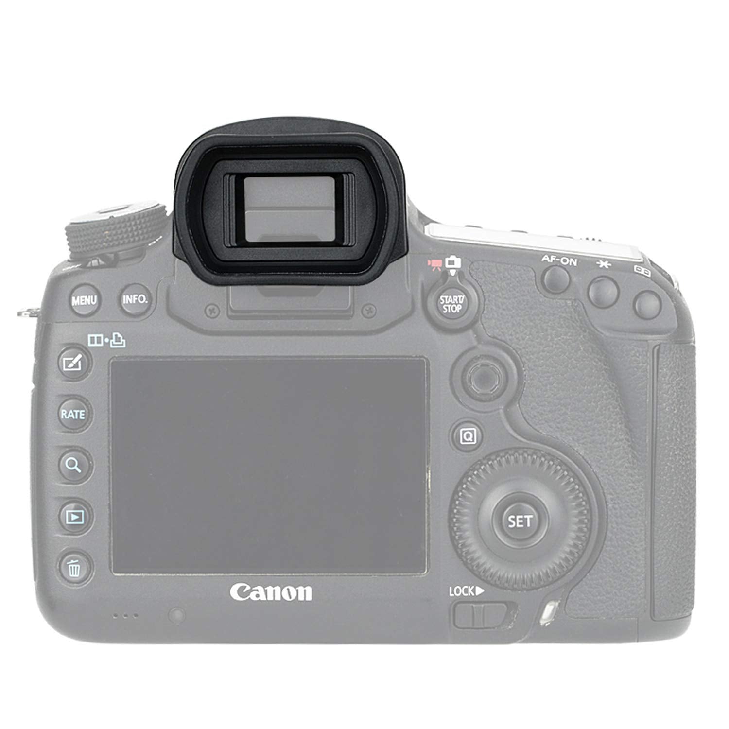 Jjc Kiwifotos Ergonomic Long Camera Eye Cup, Eye Piece Viewfinder As Eg Eyecup, Soft Silicone, Compatible With Canon Eos 1D X Ma