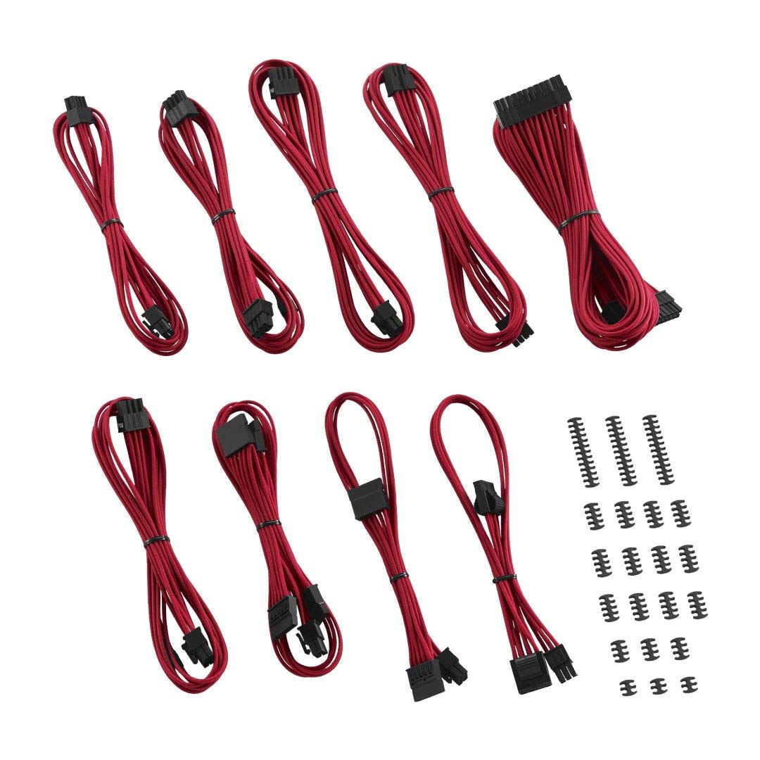 CableMod RT-Series Classic ModFlex Sleeved Cable Kit for ASUS/Seasonic/Phanteks Revolt (Red)