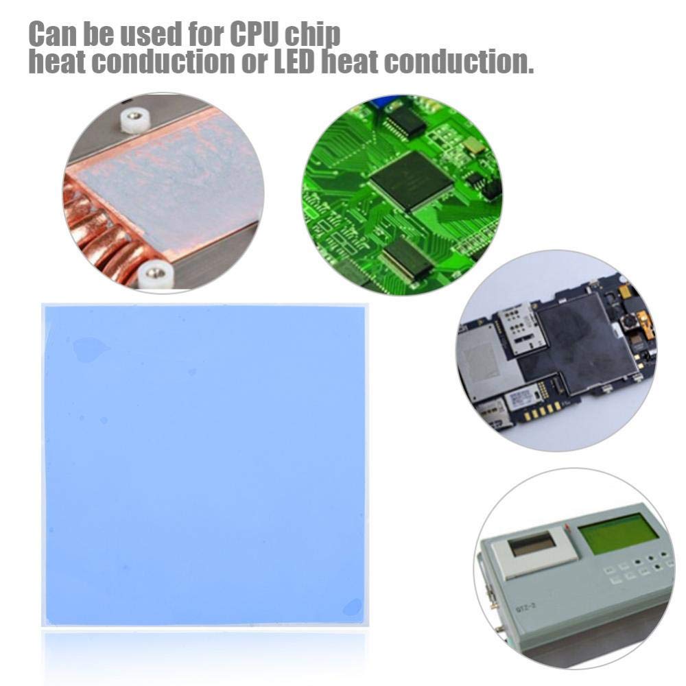 Cpu Thermal Pad, 100Mm X 100Mm X 3Mm Cpu Chip Heatsink Cooling Thermal Conductive Silicone Pad For Cpu Chip Heat Conduction Led
