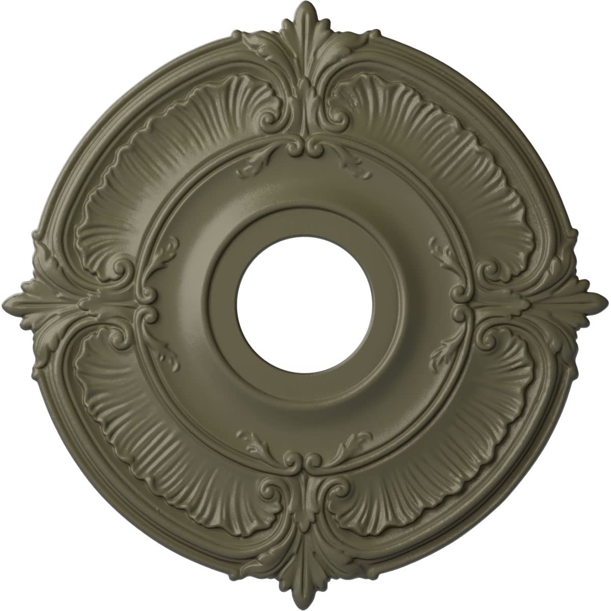 Ekena Millwork Cm18Atssf Attica Ceiling Medallion, 18''Od X 4''Id X 5/8''P (Fits Canopies Up To 5''), Hand Painted Spartan Stone