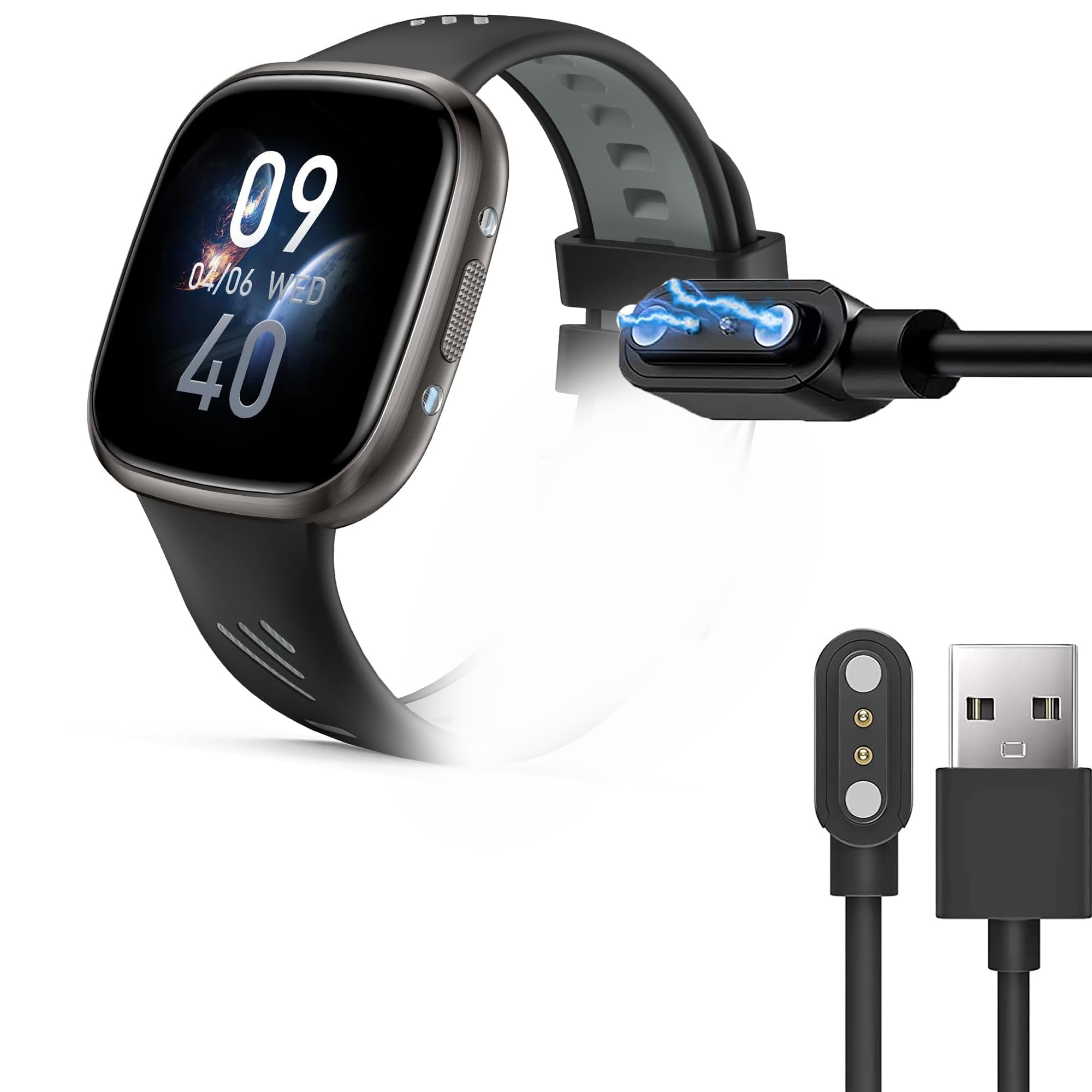 Compatible With Yoyofit Smart Watch Charger, 1M Magnetic Replacement Charging Compatible For Yoyofit Ht31, Y27, Ht17 Smart Watch