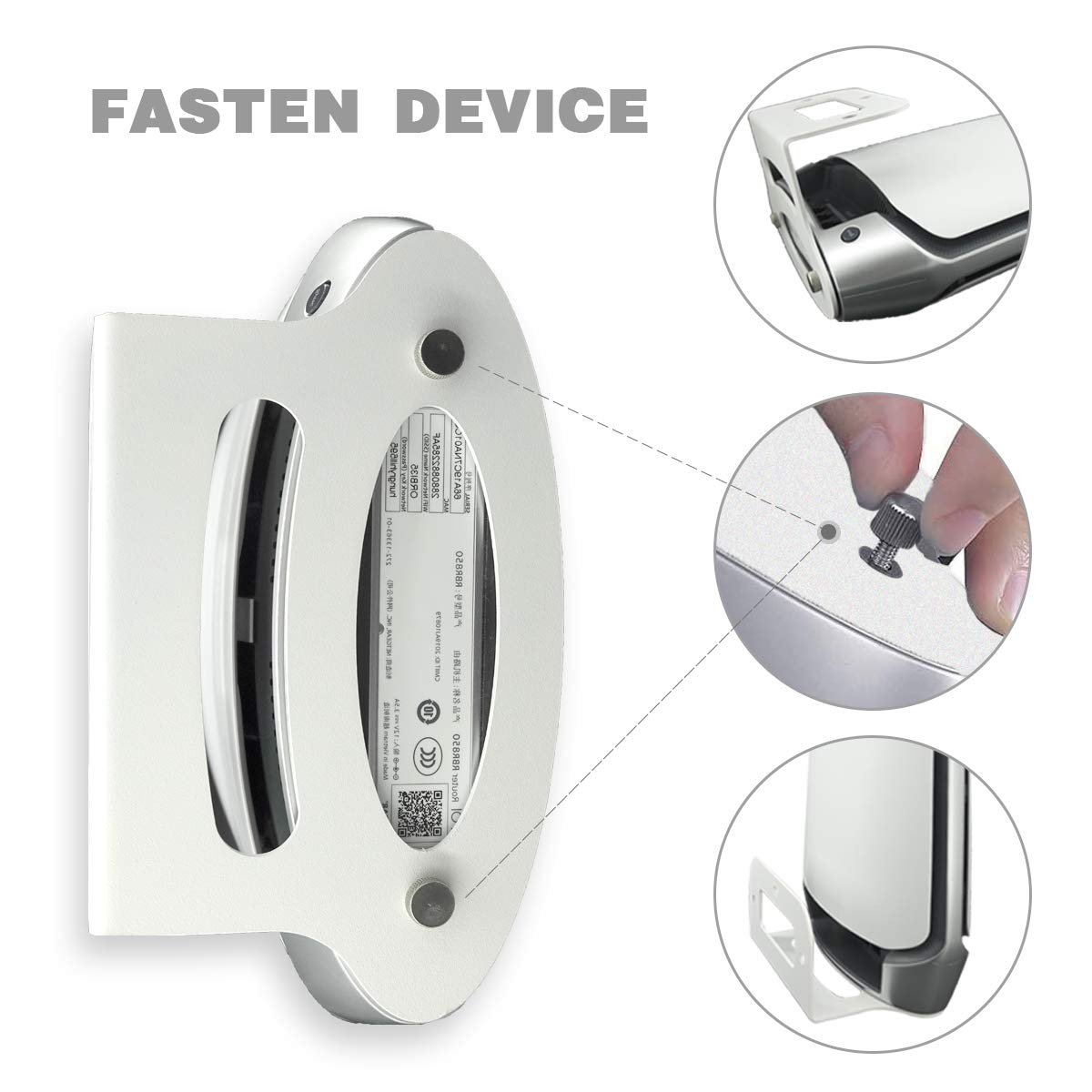 Orbi Wifi 6 Wall Mount, Sturdy Metal Made Stand Holder Bracket Compatible With Orbi Mesh Wifi 6 System Rbk852 Rbk853 Rbs750 Rbk7