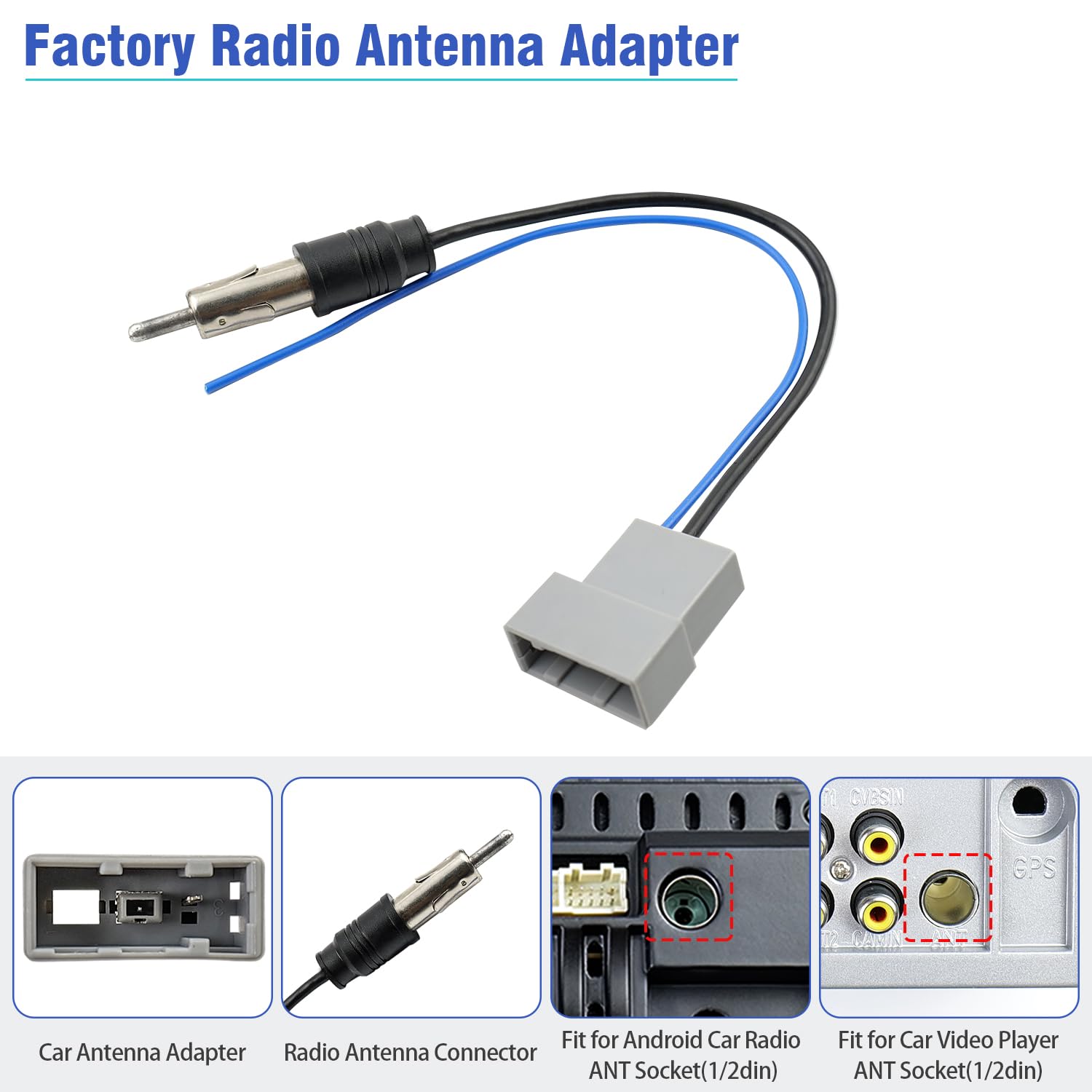 Jayubien 20Pin Wiring Harness For Nissan Radio Wire Antenna Adapter Kit Compatible With Altima Versa Sentra Frontier Xterra Tita