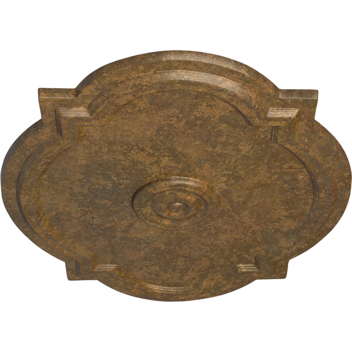 Ekena Millwork Cm21Warzs Waltz Ceiling Medallion, 21 1/4''W X 17 3/8''H X 1''P, Hand Painted Rubbed Bronze