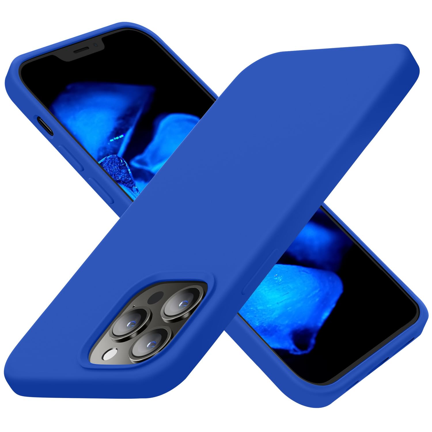 Cordking Designed For Iphone 13 Pro Max Case, Silicone Ultra Slim Shockproof Protective Phone Case With [Soft Anti Scratch Micro