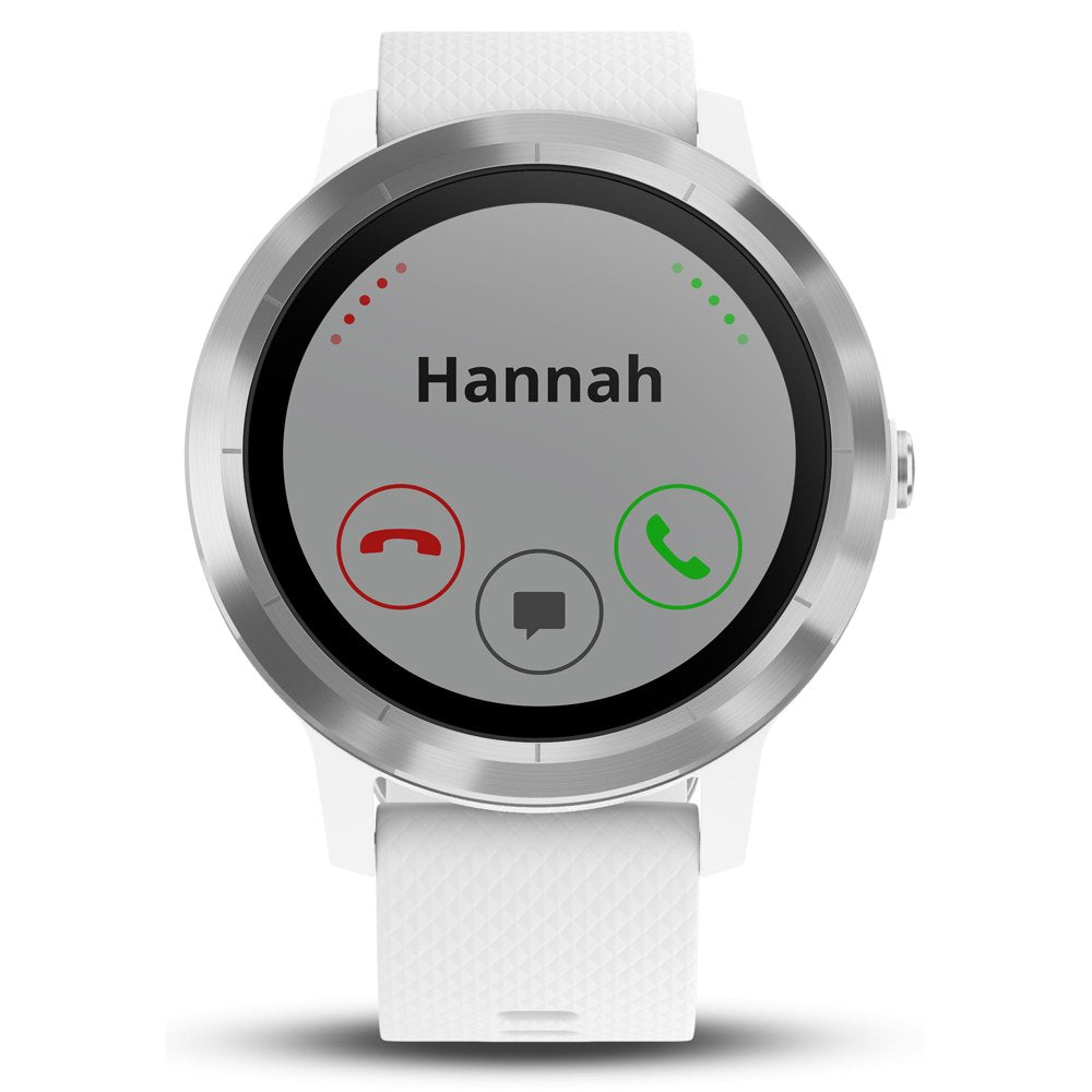 Garmin 010 01769 21 Vivoactive 3, Gps Smartwatch With Contactless Payments And Built In Sports Apps, White/Silver