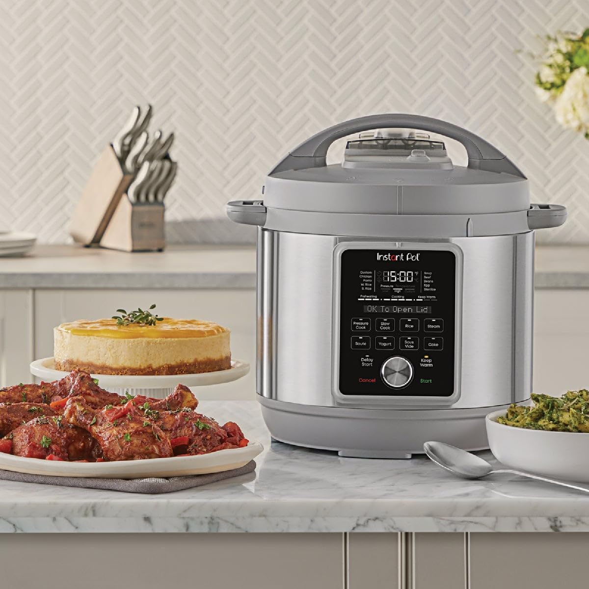 Instant Pot Duo Plus, 8 Quart Whisper Quiet 9 In 1 Electric Pressure Cooker, Slow Rice Cooker, Steamer, Saut  , Yogurt Maker, Wa