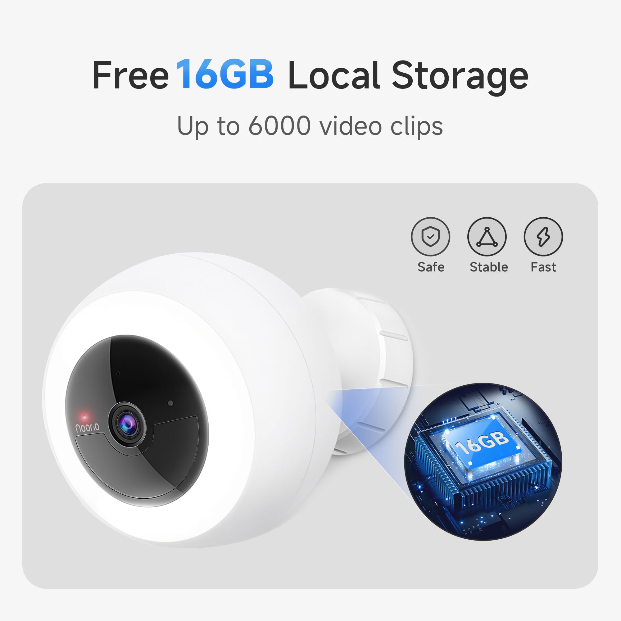 Noorio B310 Wireless Outdoor Security Camera With 600Lm Spotlight, 12600Mah Battery-Powered Solar Camera With 16Gb Free Local St