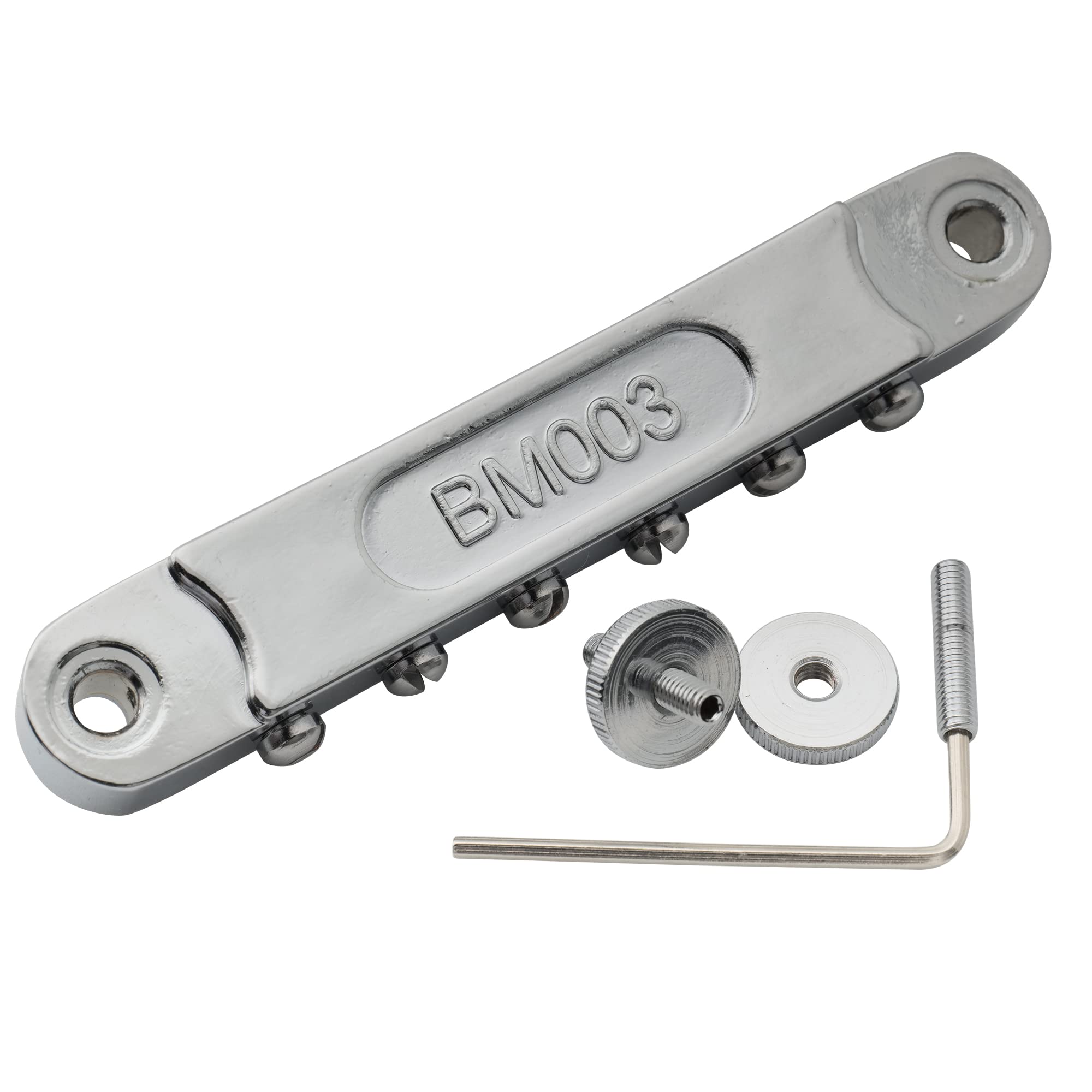 Musiclily Pro 52Mm Wide Body Abr 1 Guitar Tune O Matic Bridge For Epiphone Les Paul Lp Sg Style Electric Guitar, Chrome