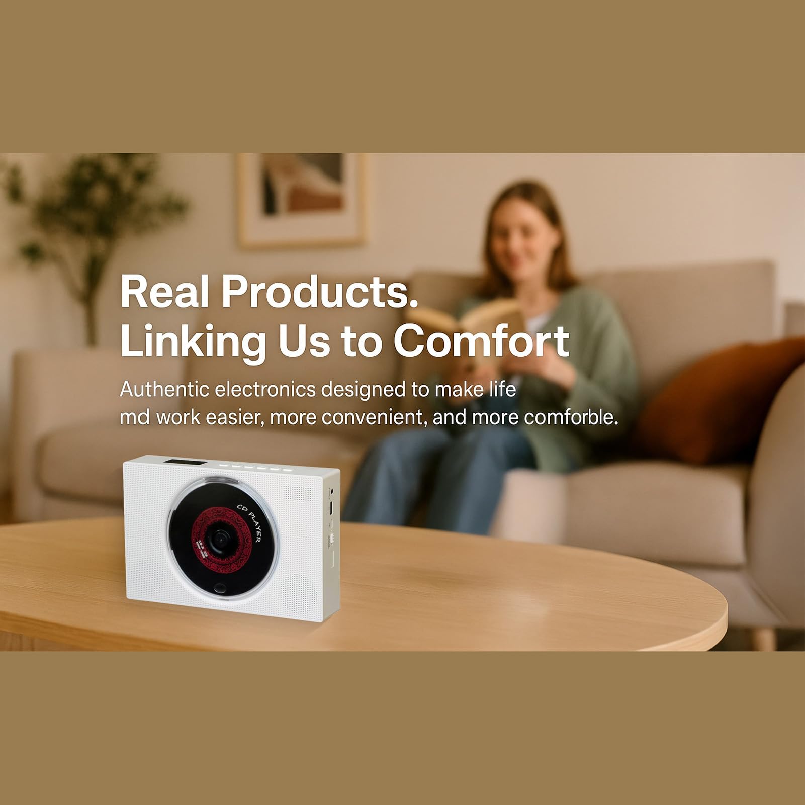 Portable Cd Player With Speakers, Desktop Cd Players For Home, Bluetooth, Remote Control, Led Screen, Fm Radio, U Disk, Aux Port