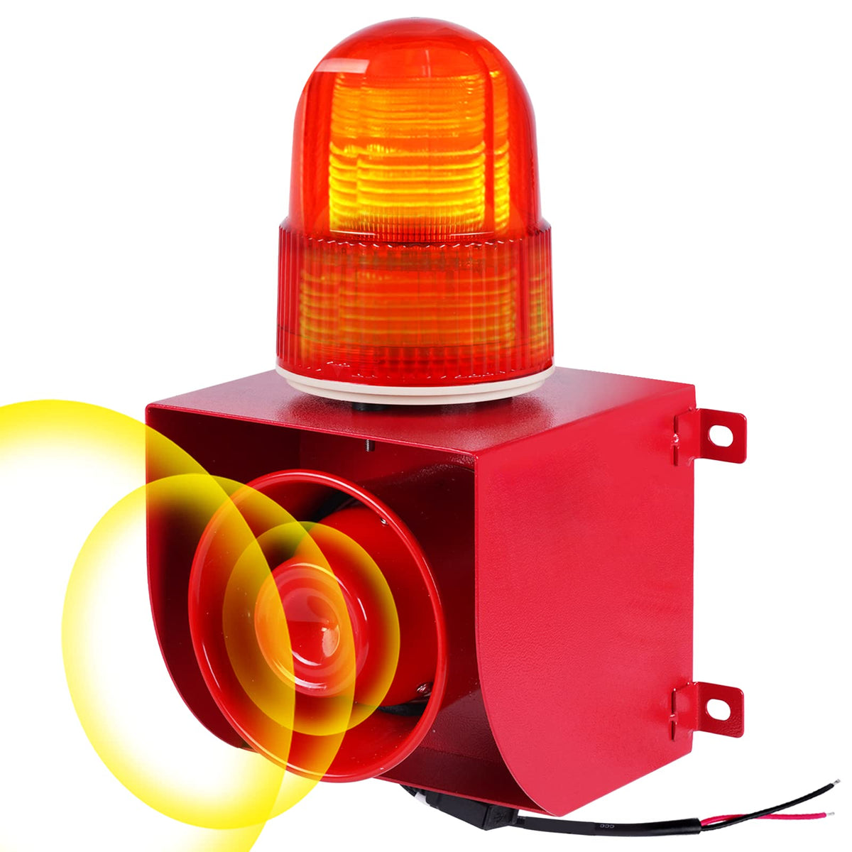 Saladulce Industrial Siren Alarm Horn Strobe Loud Flashing Alarm Siren Ac110V 120Db Outdoor Siren Safety Alarm Horn Indoor Warni