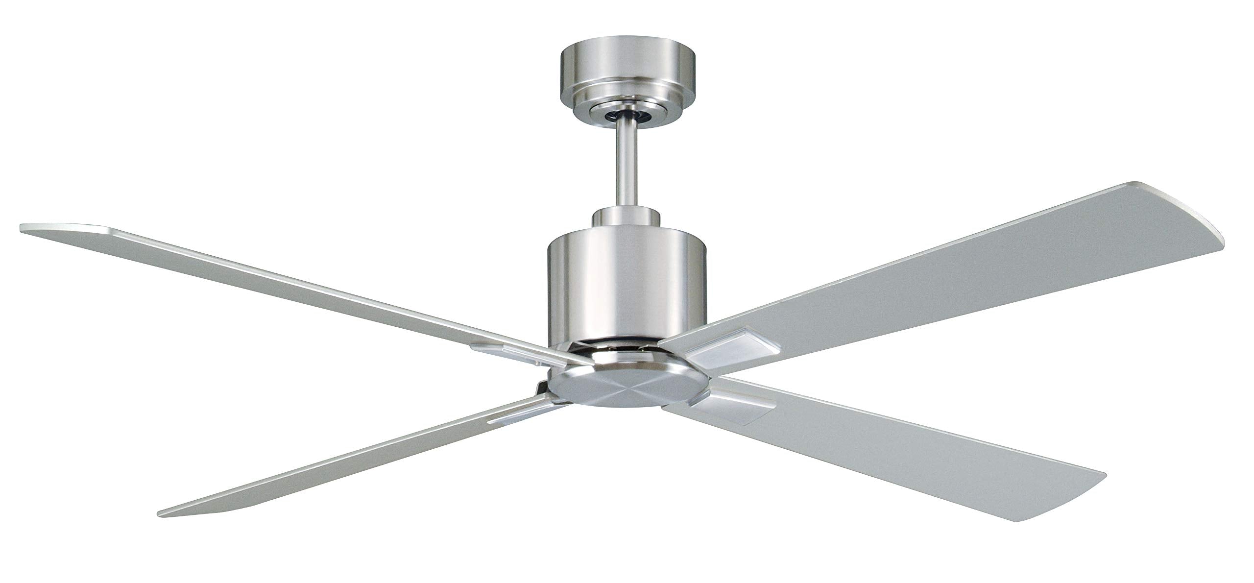 Lucci Air 210520010 Climate DC Ceiling Fan, 52 Inch, Brushed Chrome and Silver