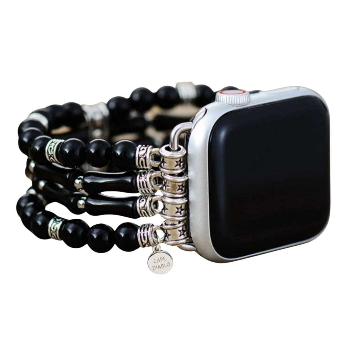 Cape Diablo Smart Watch Band For Women - Handmade Gemstone Strap - Compatible With 38Mm-45Mm Apple Faces (Moonlight Agate, Large