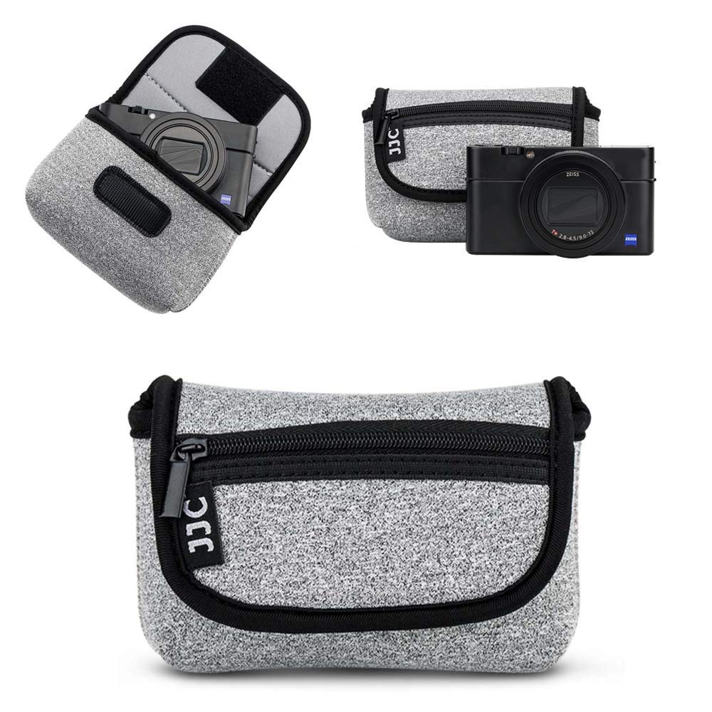JJC Compact Camera Case Travel Pouch Sleeve for Sony ZV-1 II ZV1II ZV1F ZV-1F ZV1 RX100 VII VI VA Canon G7X G5X G9X SX740 Olympus TG-7 TG-6 TG-5 TG-4 Fujifilm XP130 XP140 XP90 Ricoh GR III II & More