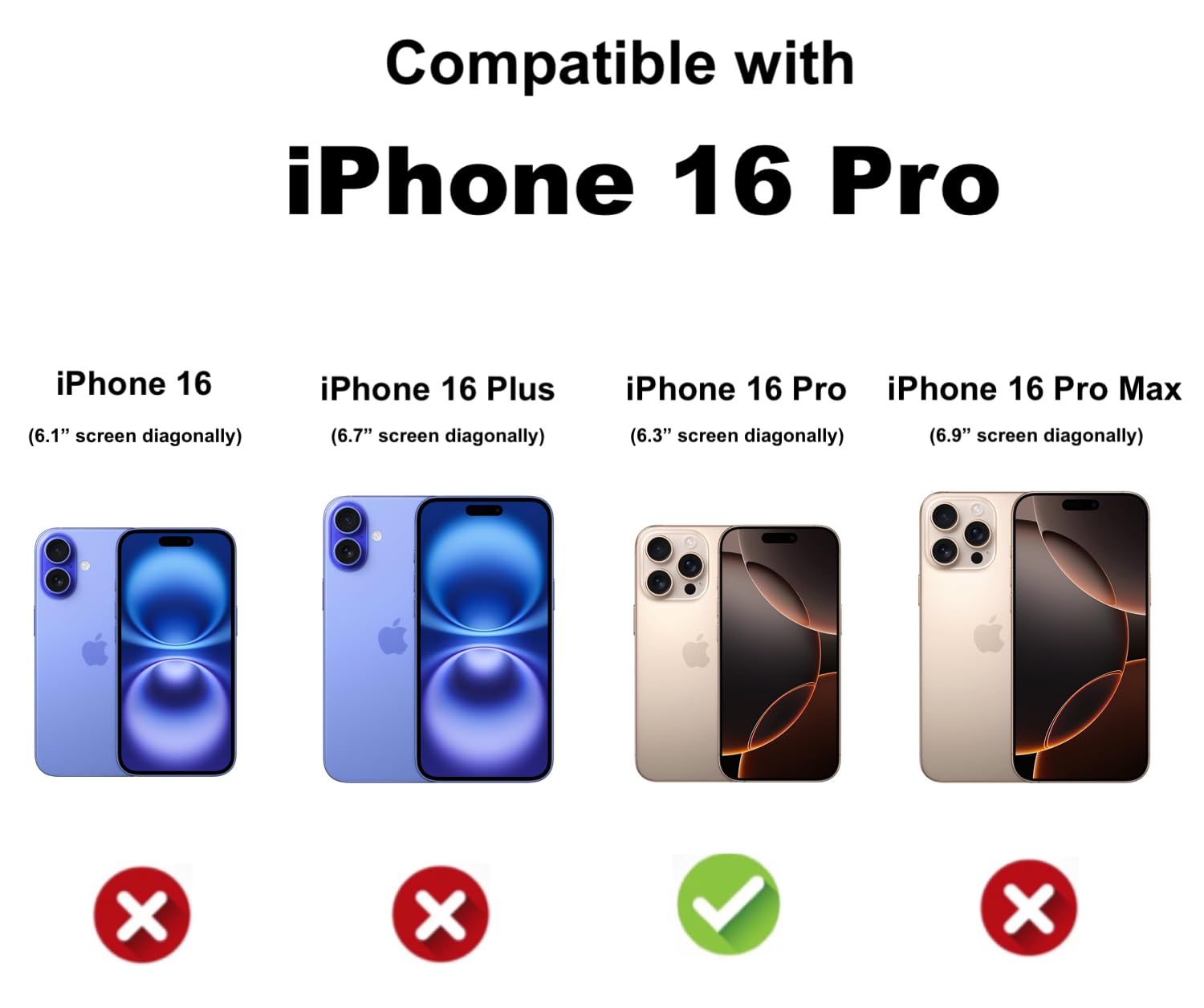 Shamo'S Clear Tpu Case For Iphone 16 Pro   Ultra Slim, Shockproof, Anti Yellowing, Scratch Resistant, Wireless Charging Compatib