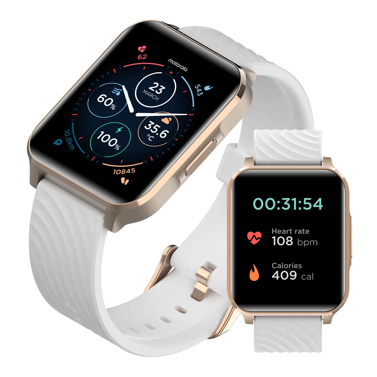 Motorola Moto Watch 70 - Health and Fitness Smartwatch for Every Day Wear, Advanced Health Features, Up to 10 Days Battery Life 