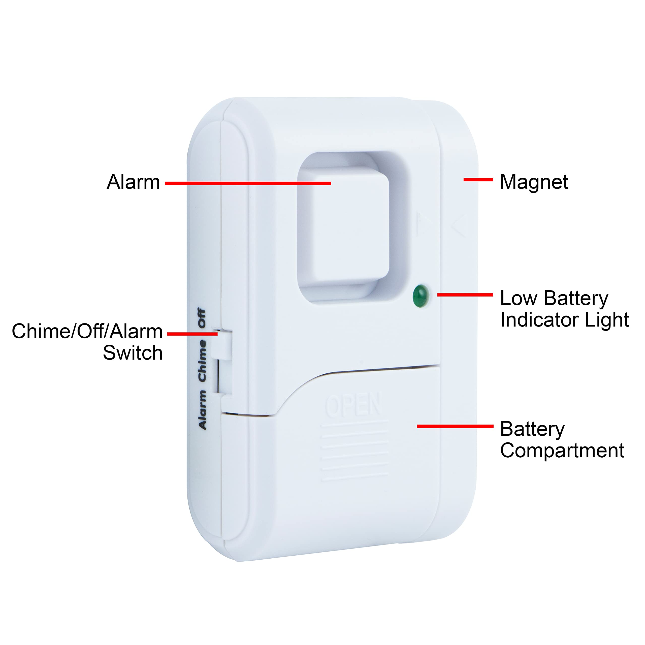 Ge Personal Security Window And Door Alarm, 2 Pack, Diy Protection, Burglar Alert, Wireless Chime/Alarm, Easy Installation, Home