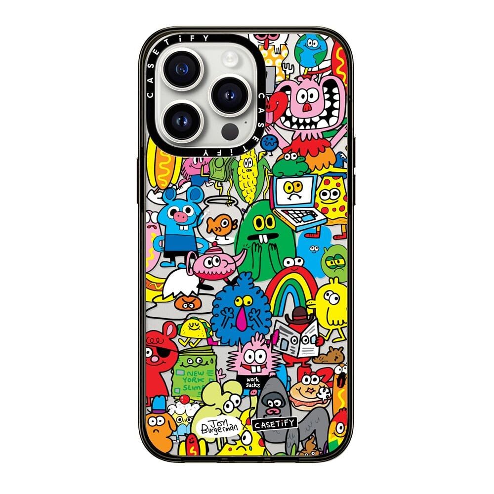 Casetify Compact Iphone 15 Pro Max Case [2X Military Grade Drop Tested / 4Ft Drop Protection]   Cute Prints   Fun Friends   Clea