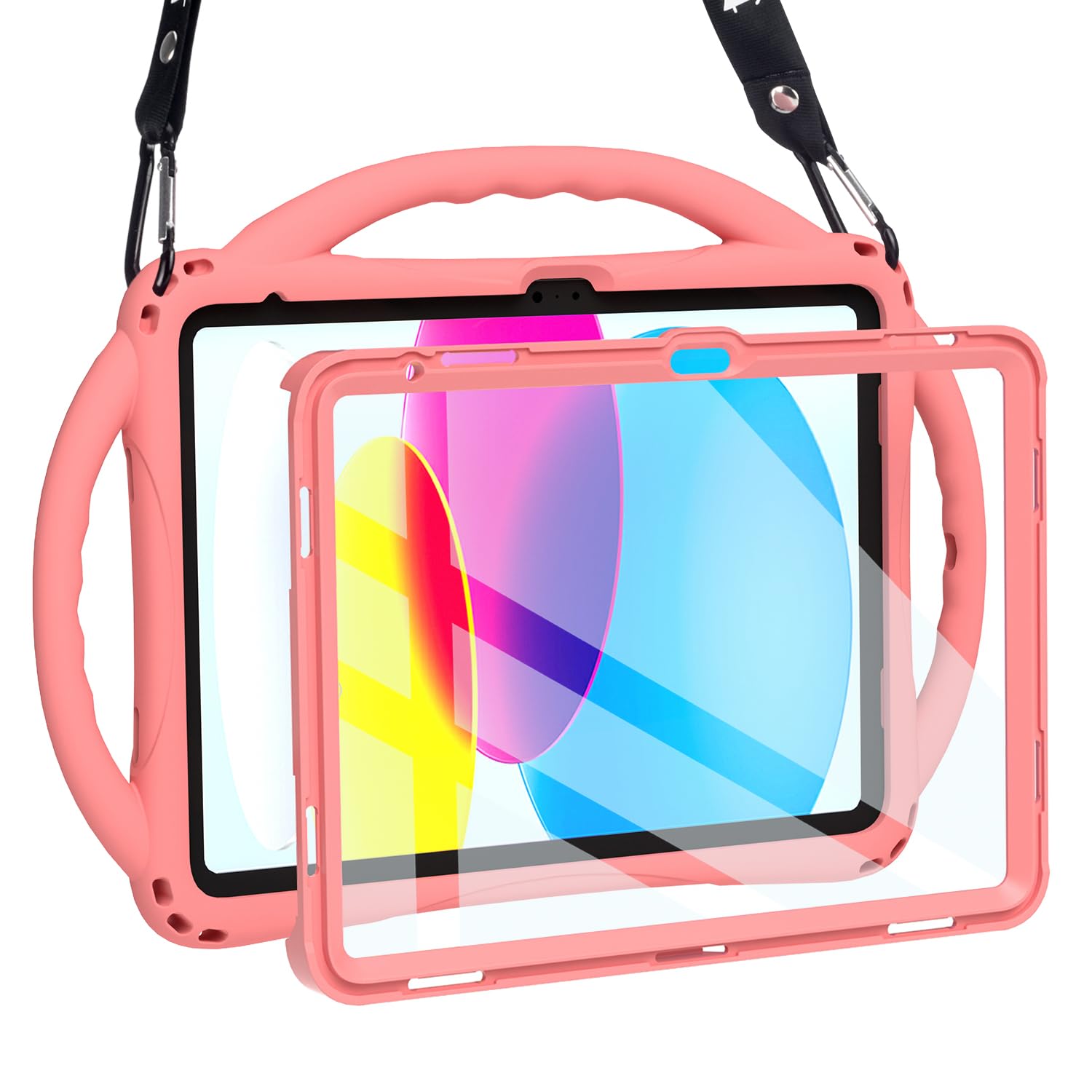 TOPESCT Kids Case for 11 iPad (A16) 11th Gen 2025,10.9 iPad 10th Gen 2022 - Made of Kid-Friendly Silicone, with Built-in Screen 