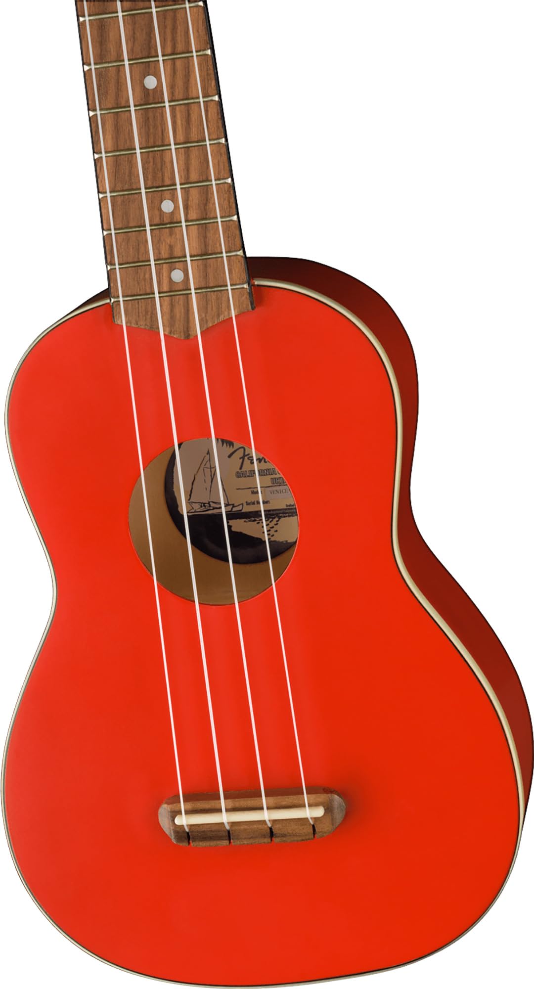 Fender Limited Edition Venice Soprano Ukulele   Fiesta Red Bundle With Gig Bag, Tuner, And Austin Bazaar Instructional Video