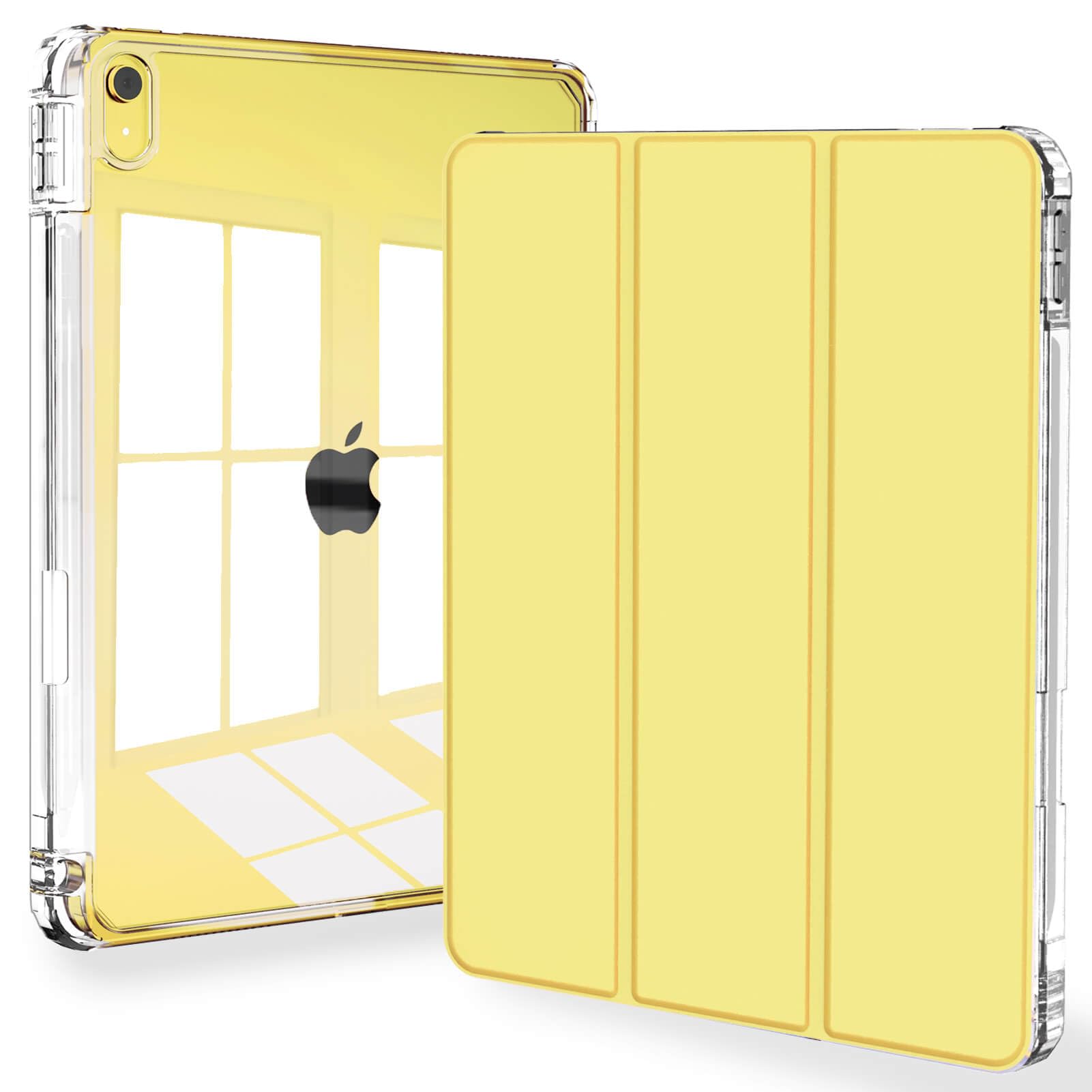 Ipad 10Th Generation 10.9 Inch Case, Feams Slim Lightweight Trifold Ipad 10.9 Case Clear Back Transparent Cover With Pencil Hold