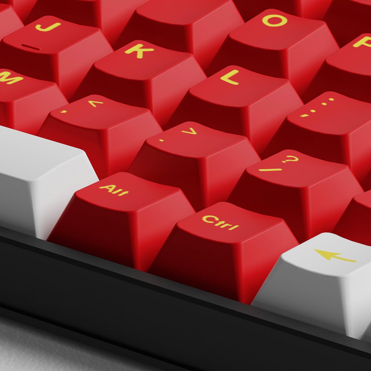 Sumgsn 160 Keys Doubleshot Keycaps Cherry Profile Classic Red Keycaps Set 7U Spacebar Fit For 61/64/87/104/108 Cherry Mx Switche
