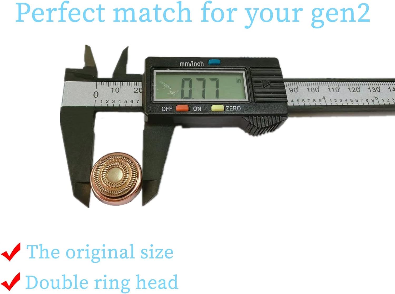 Facial Hair Remover Replacement Heads Generation 2 For Finishing Touch Flawless Facial Hair Removal Tool For Women,Double Halo P