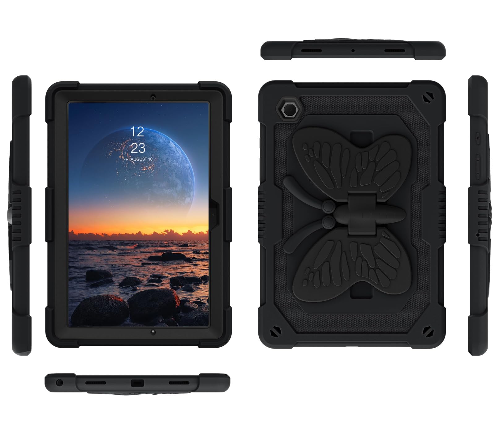 Yinlai For Samsung Galaxy Tab A8 Case, Galaxy Tab A8 10.5 Case Kids Girls Women Children Butterfly Kickstand Shockproof Protecti