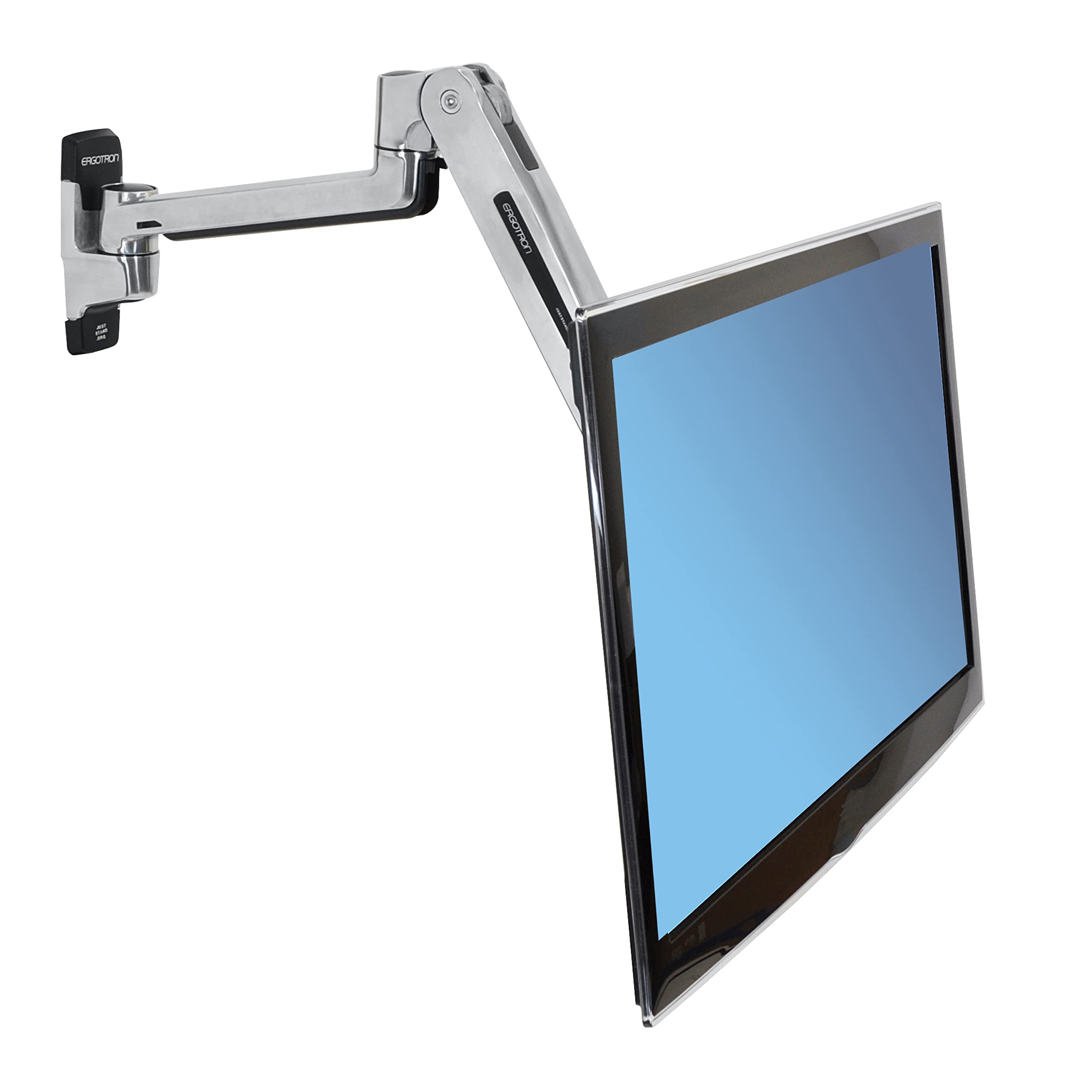Ergotron � LX Sit Stand Single Monitor Arm, VESA Wall Mount � for Monitors Up to 42 Inches, 7 to 25 lbs � Polished Aluminum