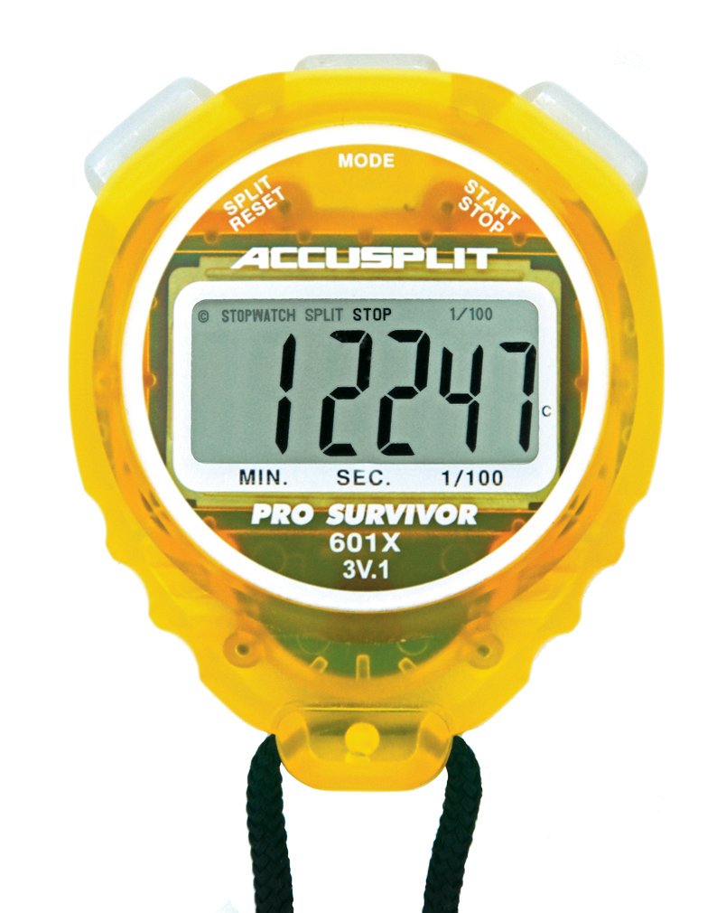 Accusplit Pro Survivor   A601X Stopwatch, Clock, Extra Large Display (Lemon)