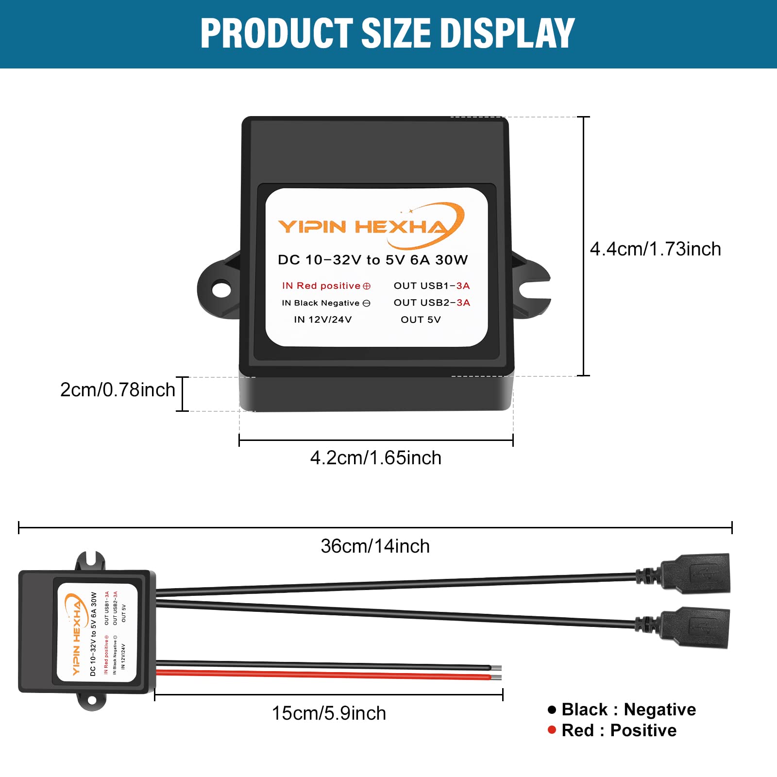 Dc Converter 12V 24V To 5V 6A 30W Dual Usb Female Dc Dc Buck Converter Power Adapter Step Down Module