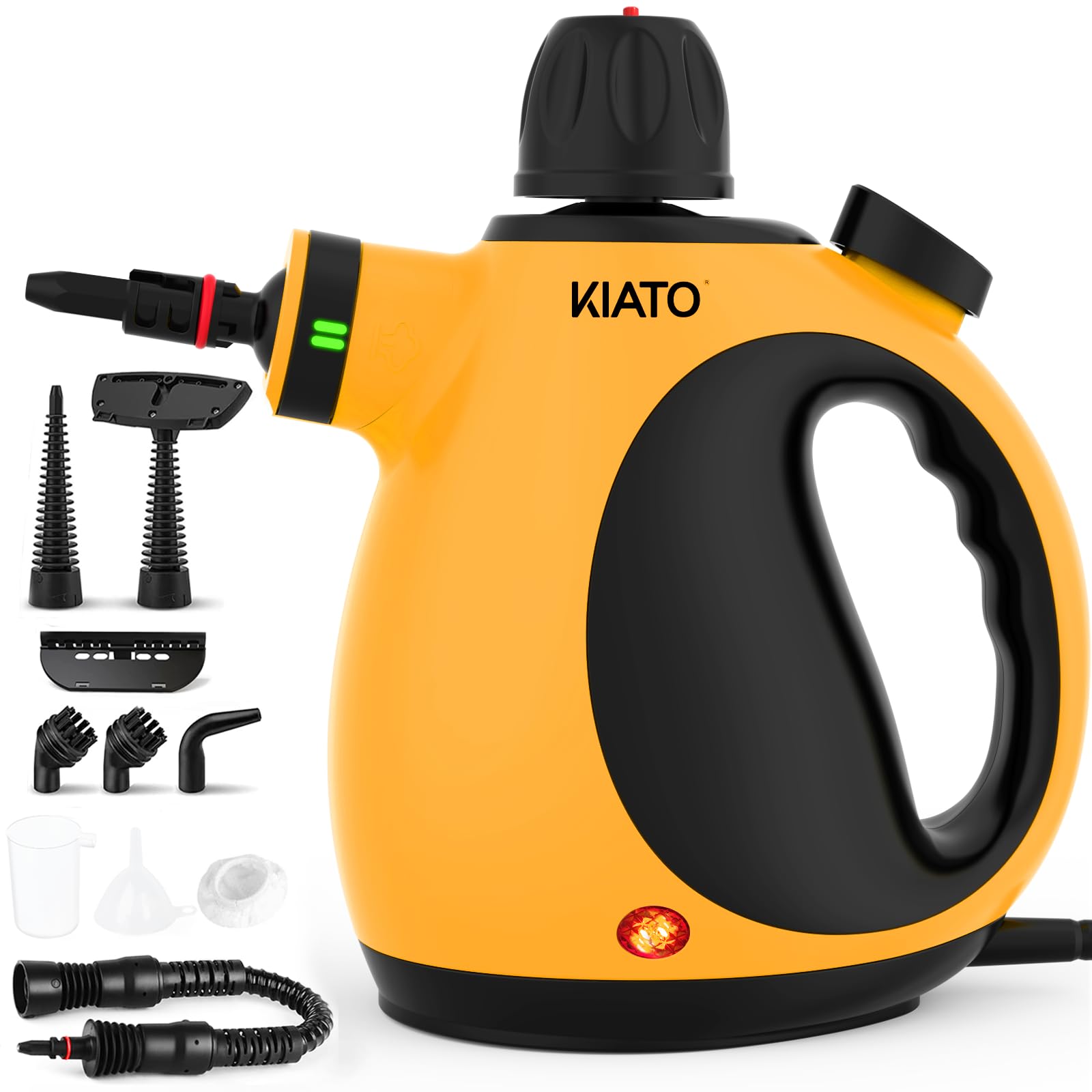 Kiato Handheld Steam Cleaner, 10 In 1 Hand Held Steamer For Cleaning, Portable Pressurized Steamer For Home Use, Bathroom, Mini