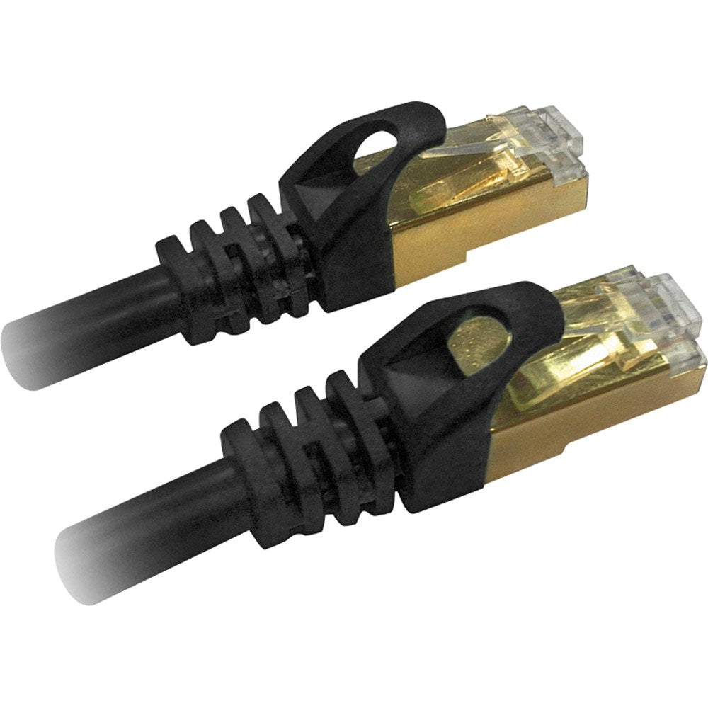 Qvs 50 Feet Cat7 Patch Cord, Black (Cc716 50)