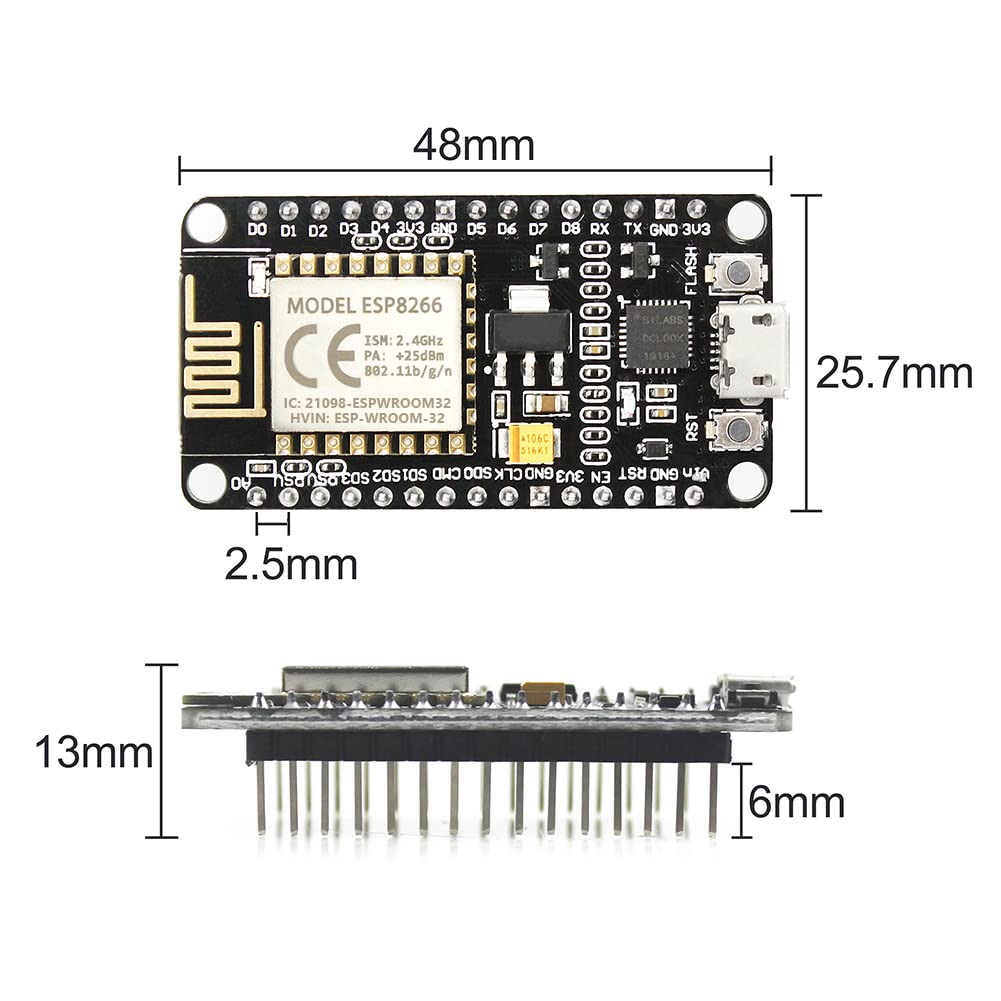 Keeyees 3Pcs Esp8266 Esp 12E Development Board Wifi Wlan Wireless Module Cp2102 For Nodemcu For Esp 12E For Arduino