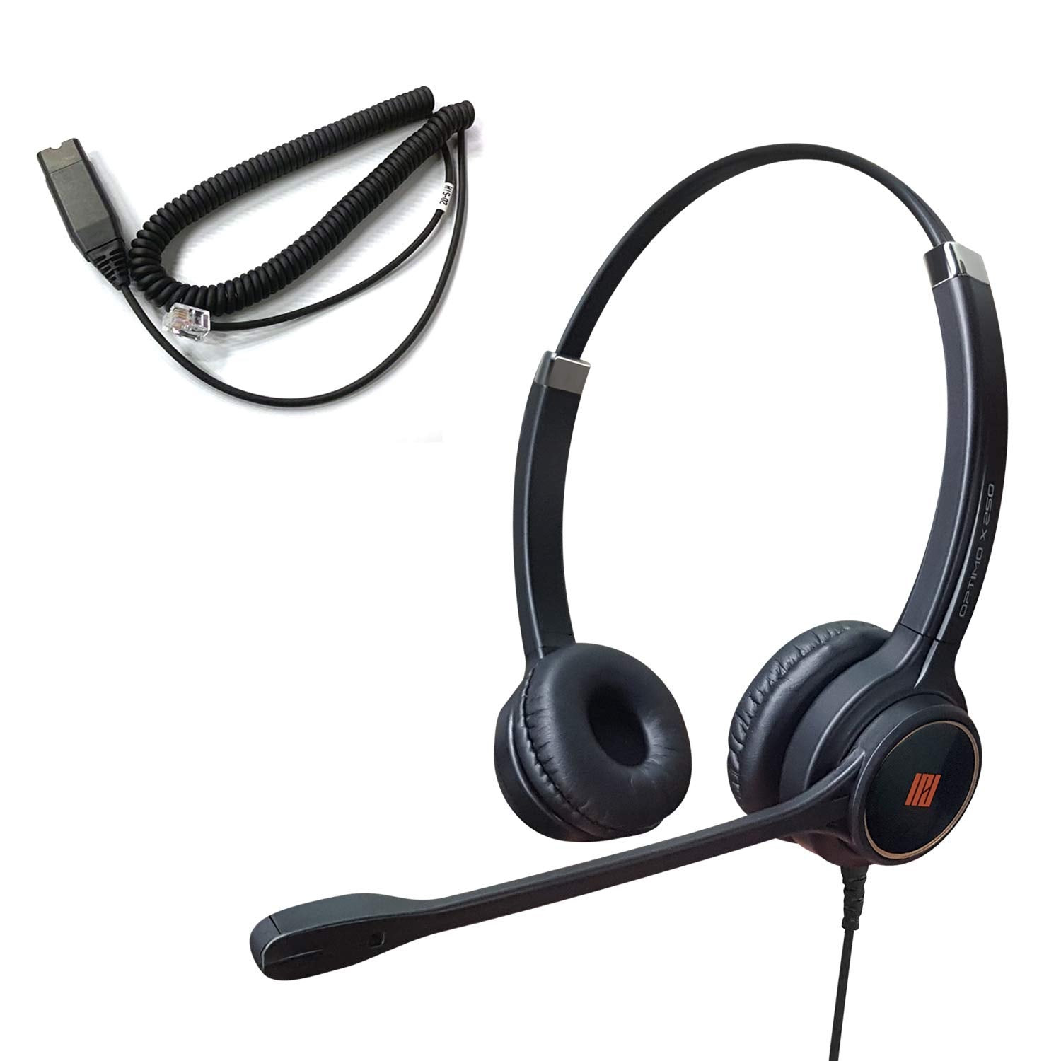 Ipd Iph 255 Phone Headset With Noise Cancelling Microphone For Office And Call Center Compatible With Avaya 1608 1616 9601 9608