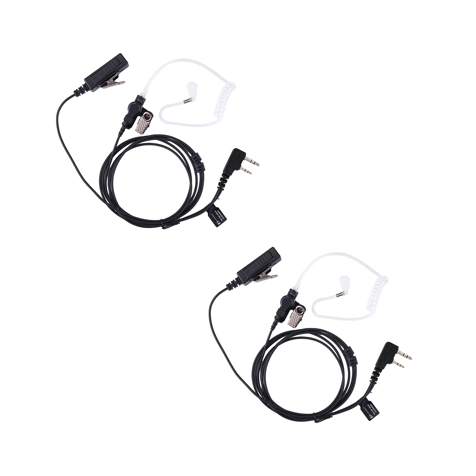 Ks K Storm Covert Acoustic Tube Walkie Talkie Earpiece Surveillance Headset With Mic Compatible With 2 Pin Kenwood Two Way Radio