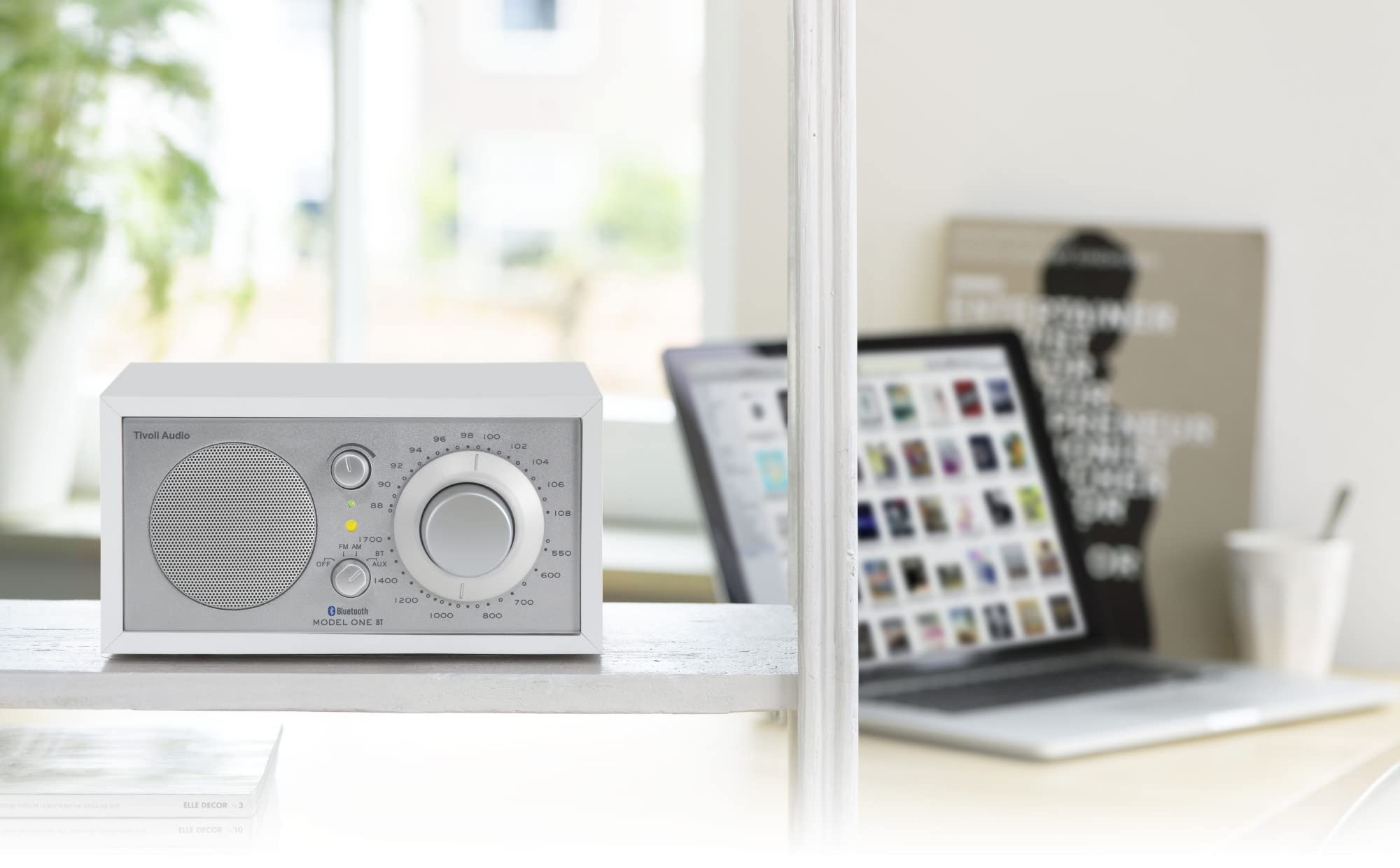 Tivoli Audio Model One Bluetooth Am/Fm Radio (White/Silver)