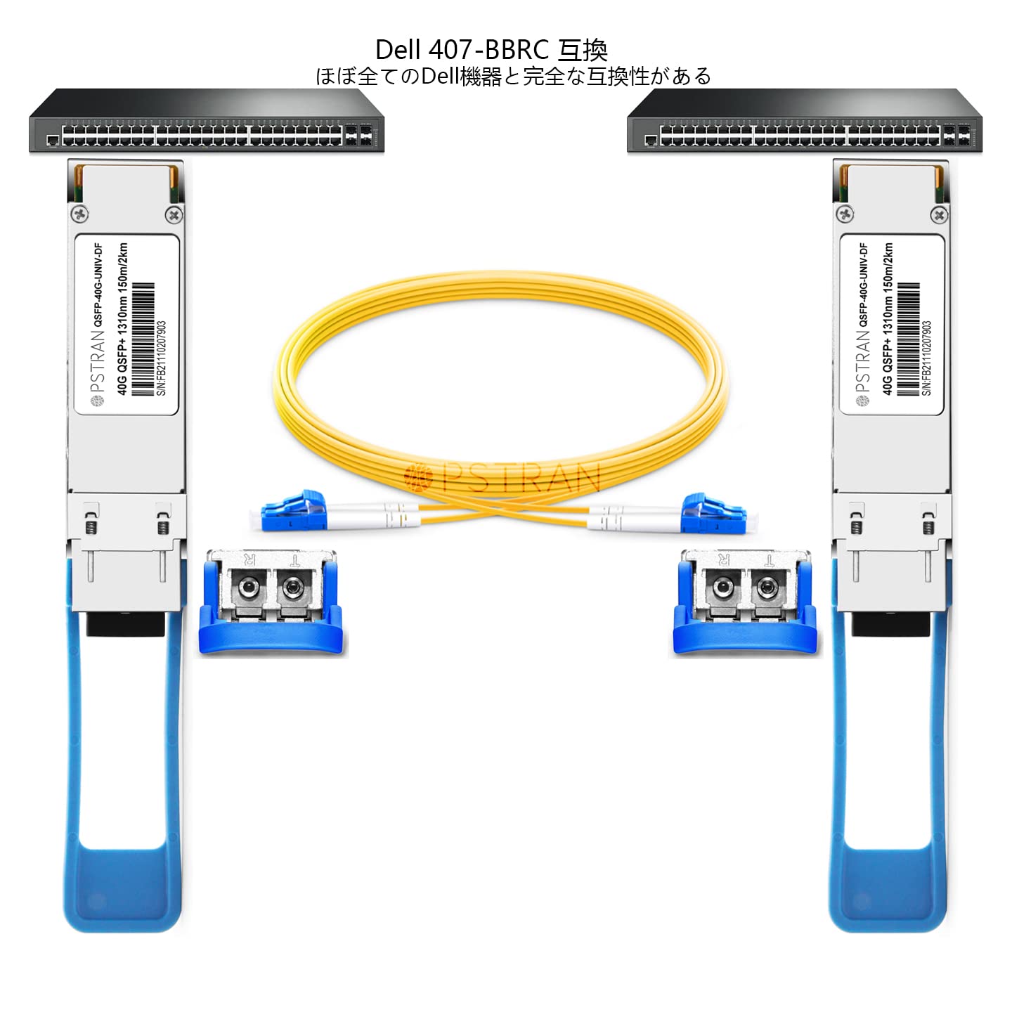 Opstran 40Gbase Univ Qsfp+ Optical Transceiver Module Compatible With Dell Force10 407 Bbrc 40Gbase Lm4 40G Qsfp+ Lm4 Duplex Lc
