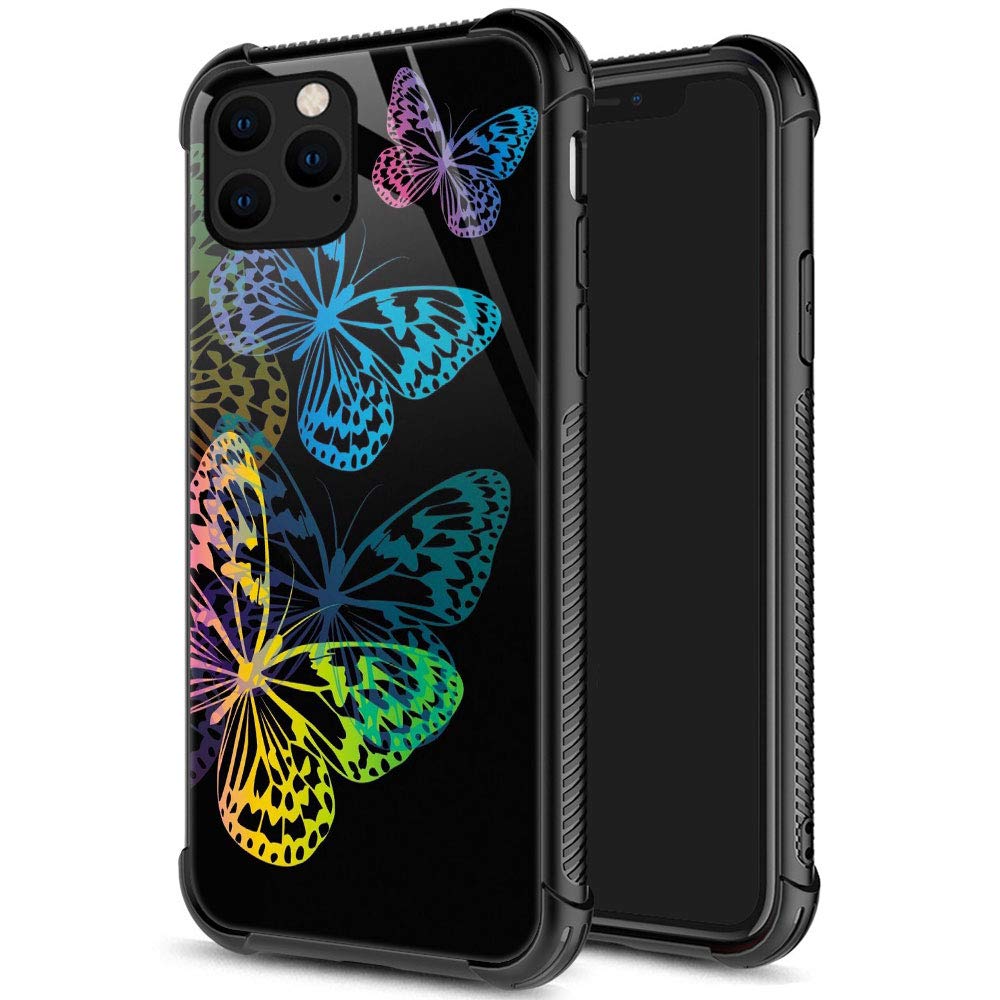 Zhegailian Case Compatible With Iphone 12 Pro Max,Colorful Butterfly Case For Iphone 12 Pro Max For Girls Women,Pattern Design A