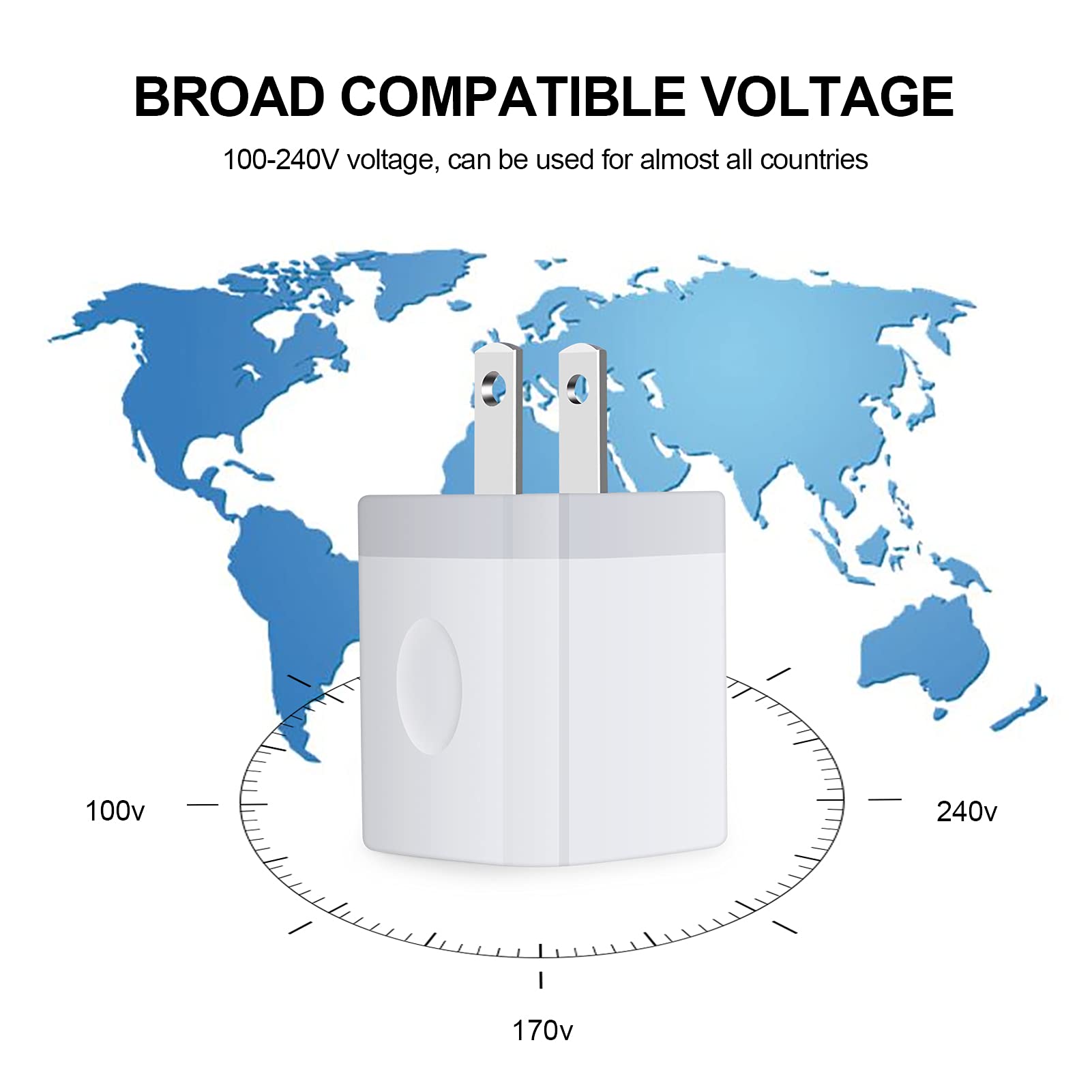 Single Port Usb Wall Charger, Gigreen 1A/5V Power Adapter 5 Pack Charging Block Cube Plug Box Compatible Phone X/8/7/Xs/Xr/6S/5/