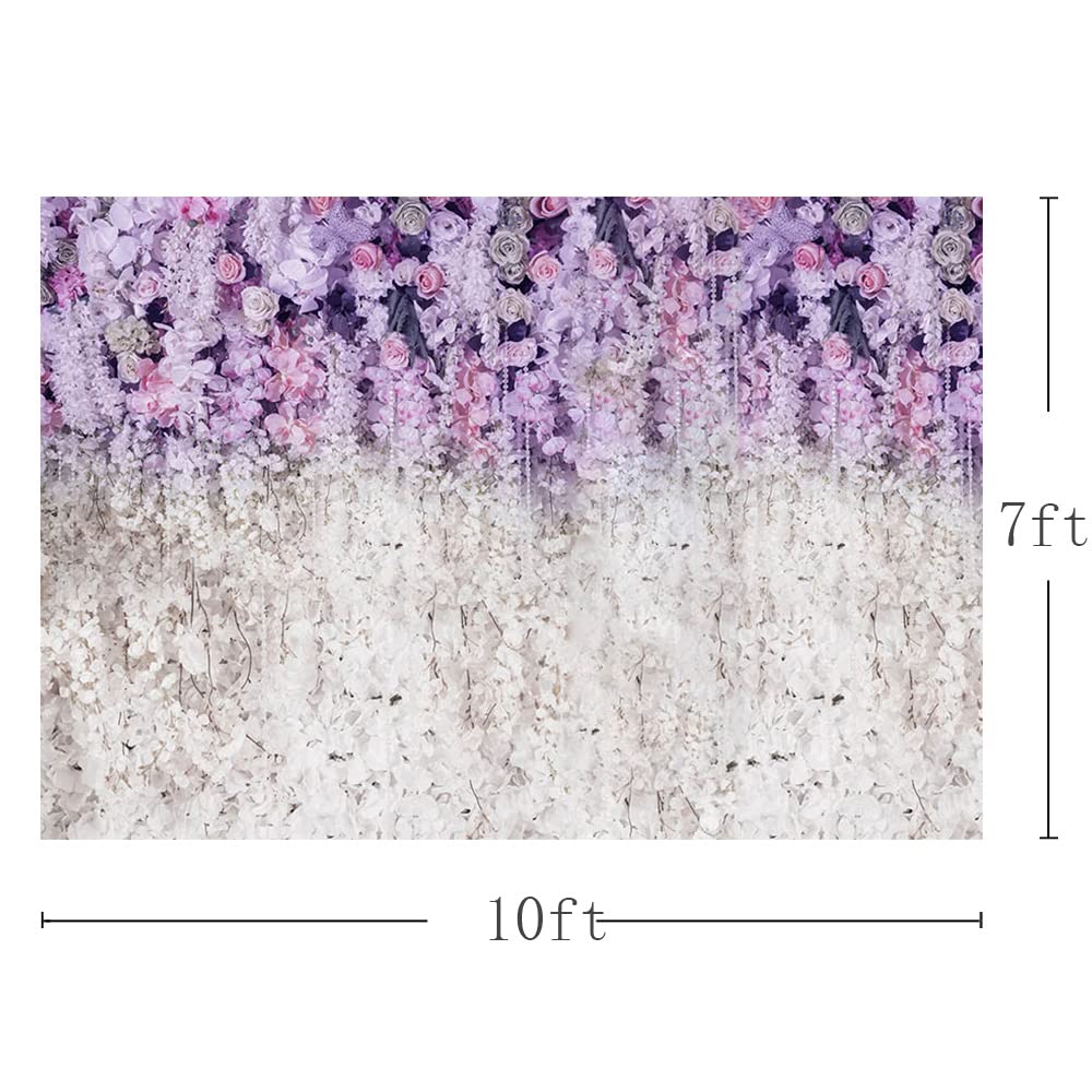 Mehofond Lavender And White Floral Bridal Shower Photo Studio Background Props Light Purple Lilac Wedding Photography Backdrop F